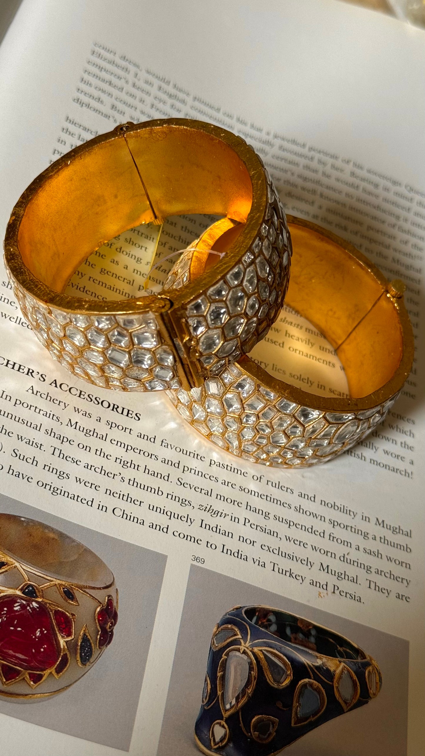 Paachi Kundan polki bangles