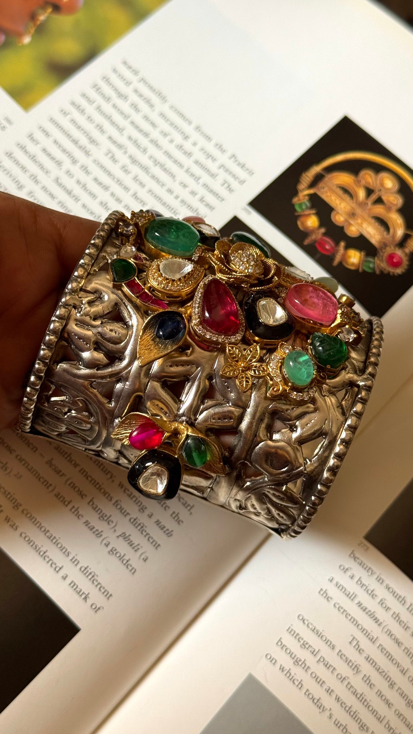 Bohemian designer box polki bracelet