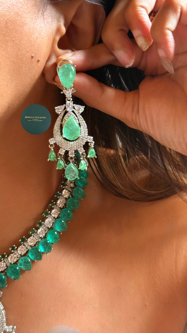 Mint doublet Cz diamond collar set