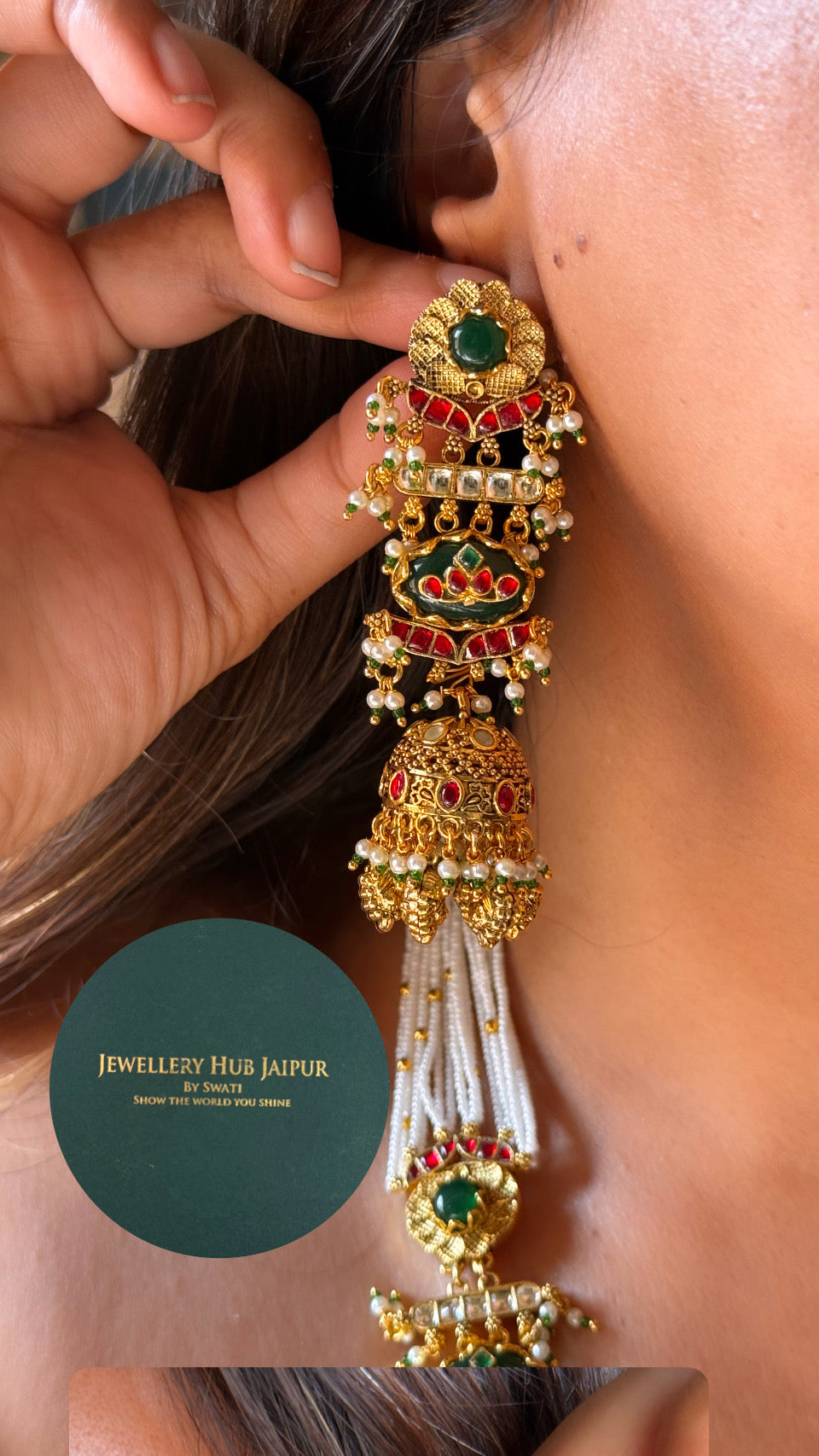 Heritage Rani haar with handmade Pachi work
