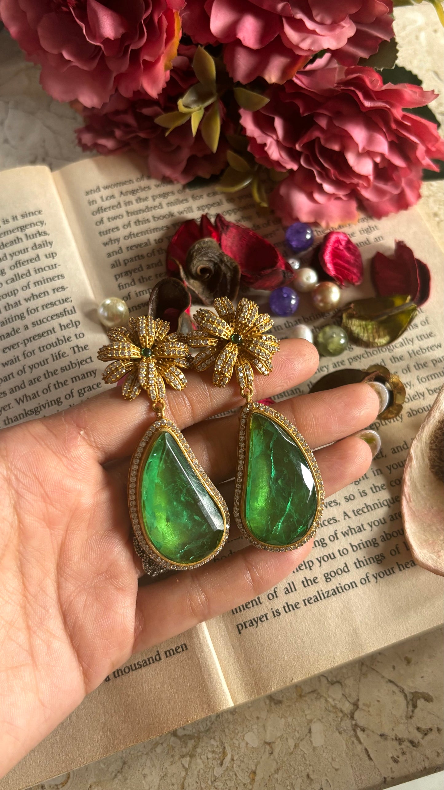 Emerald danglers