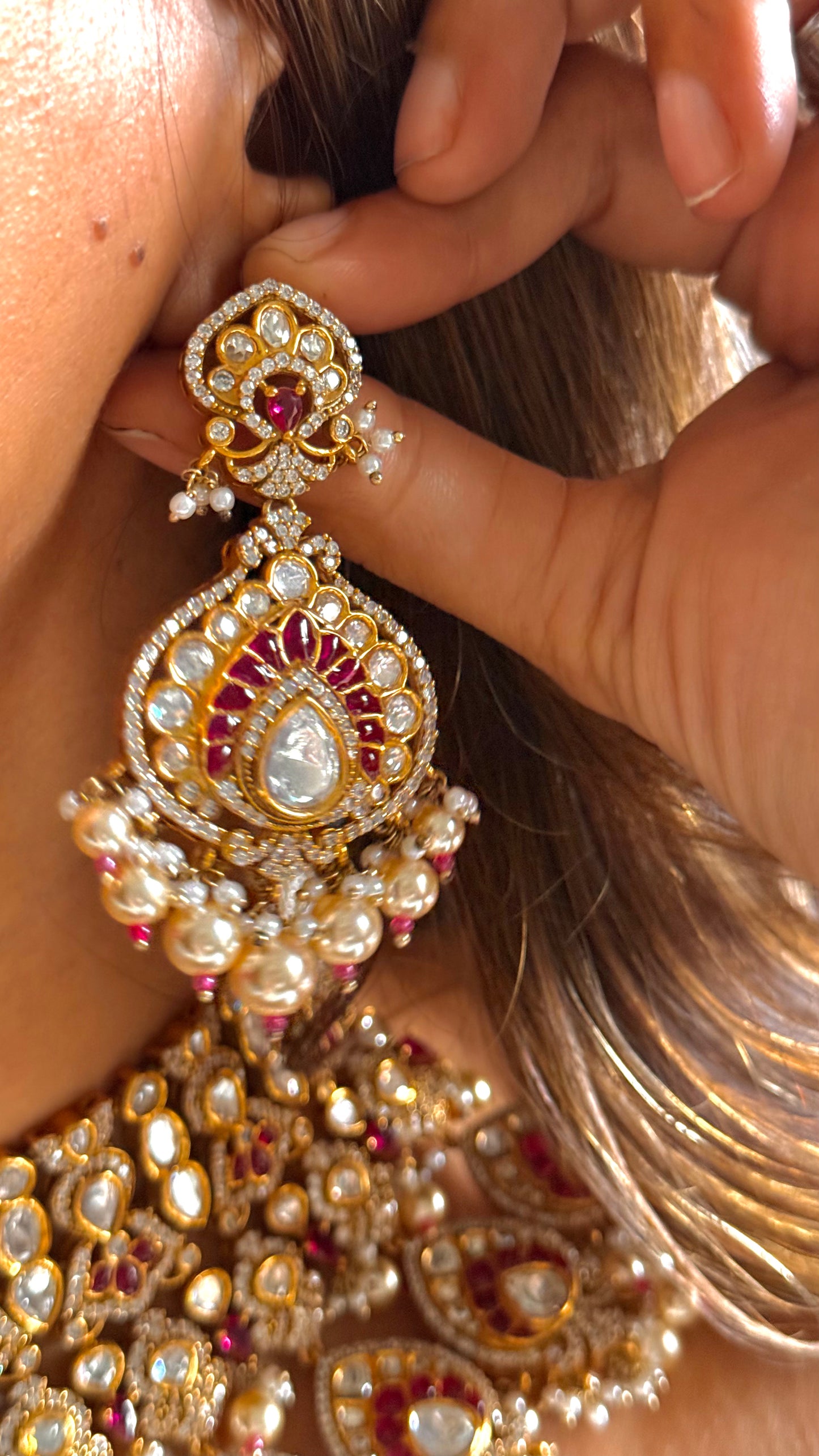 Ruby Bridal dual polish heritage necklace