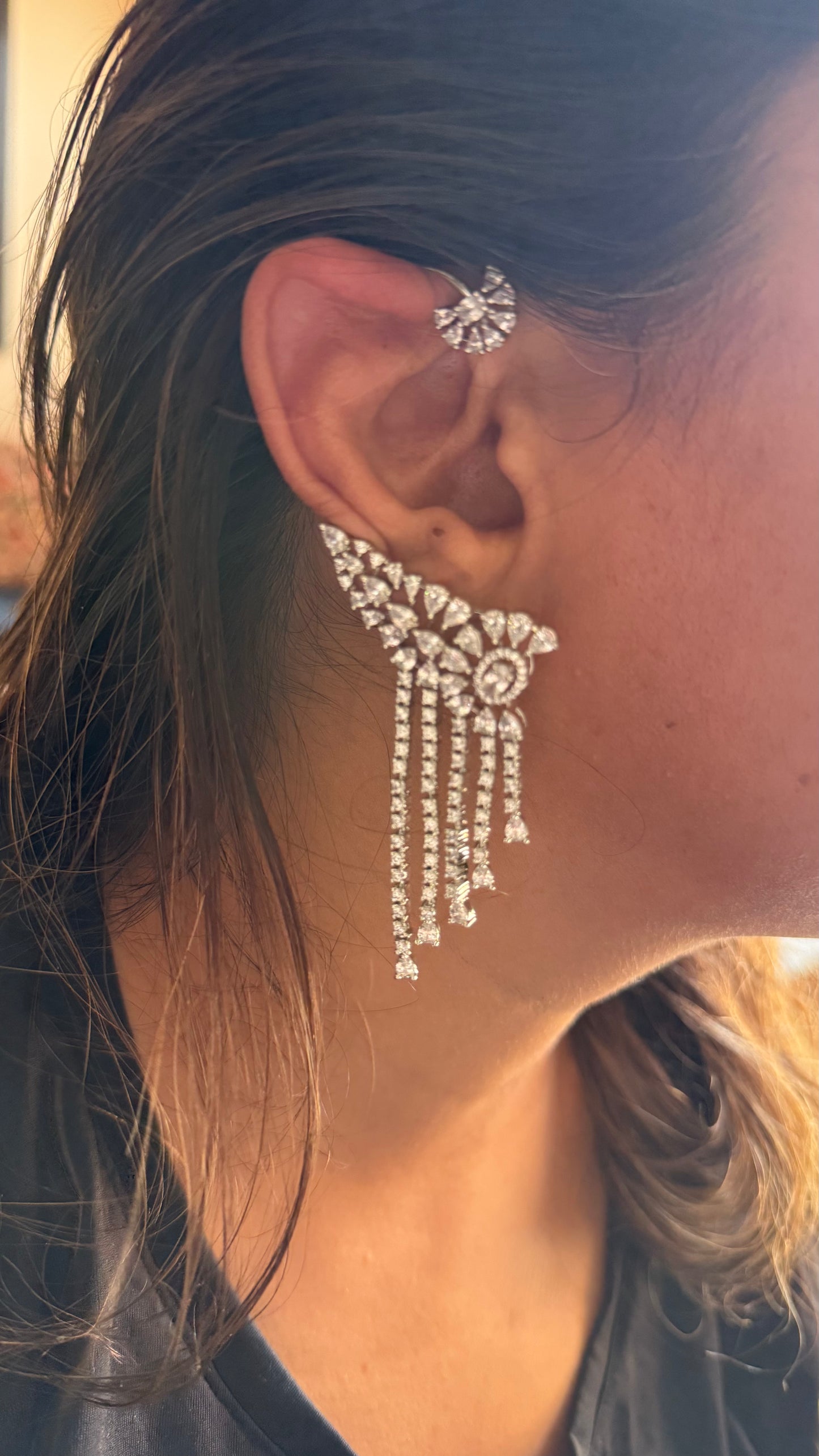 Cz Diamond vogue inspired earcuff