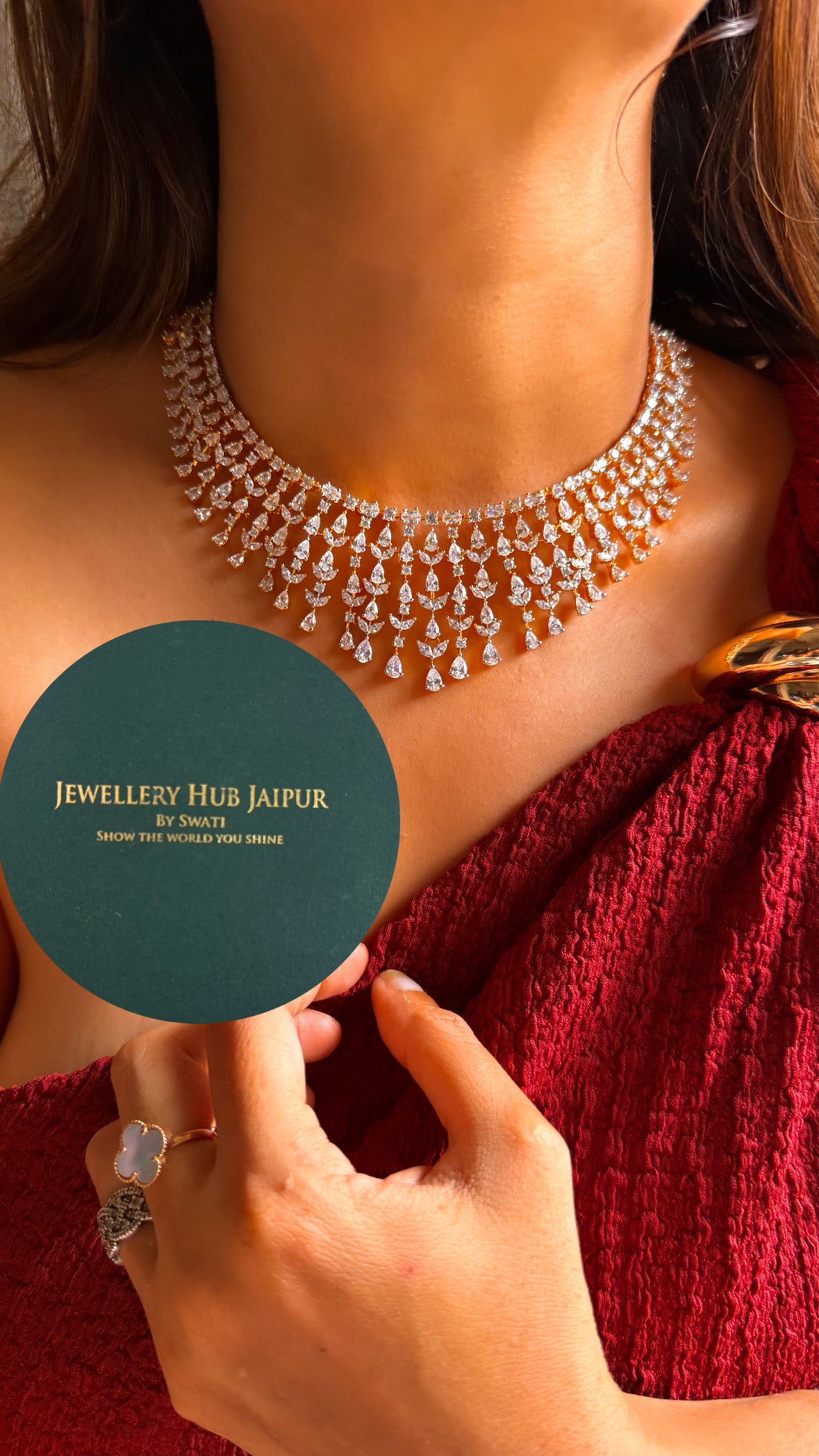Radiance diamond collar set (gold)