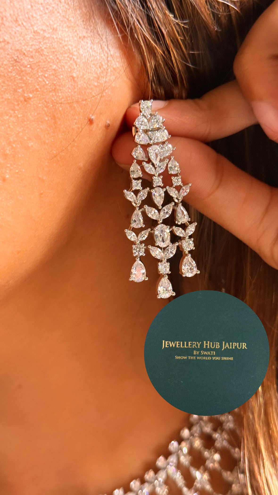 Radiance diamond collar set (silver)