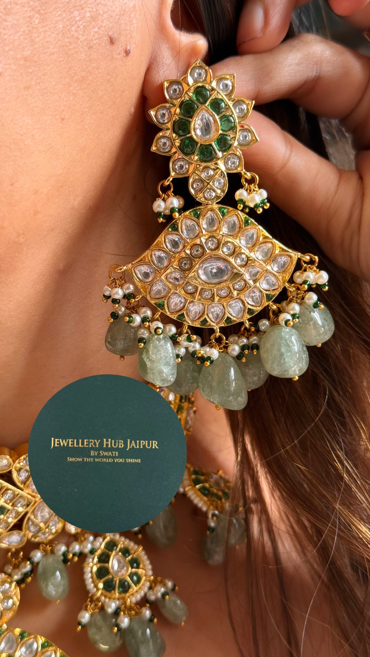 Tyaani kundan inspired choker necklace set