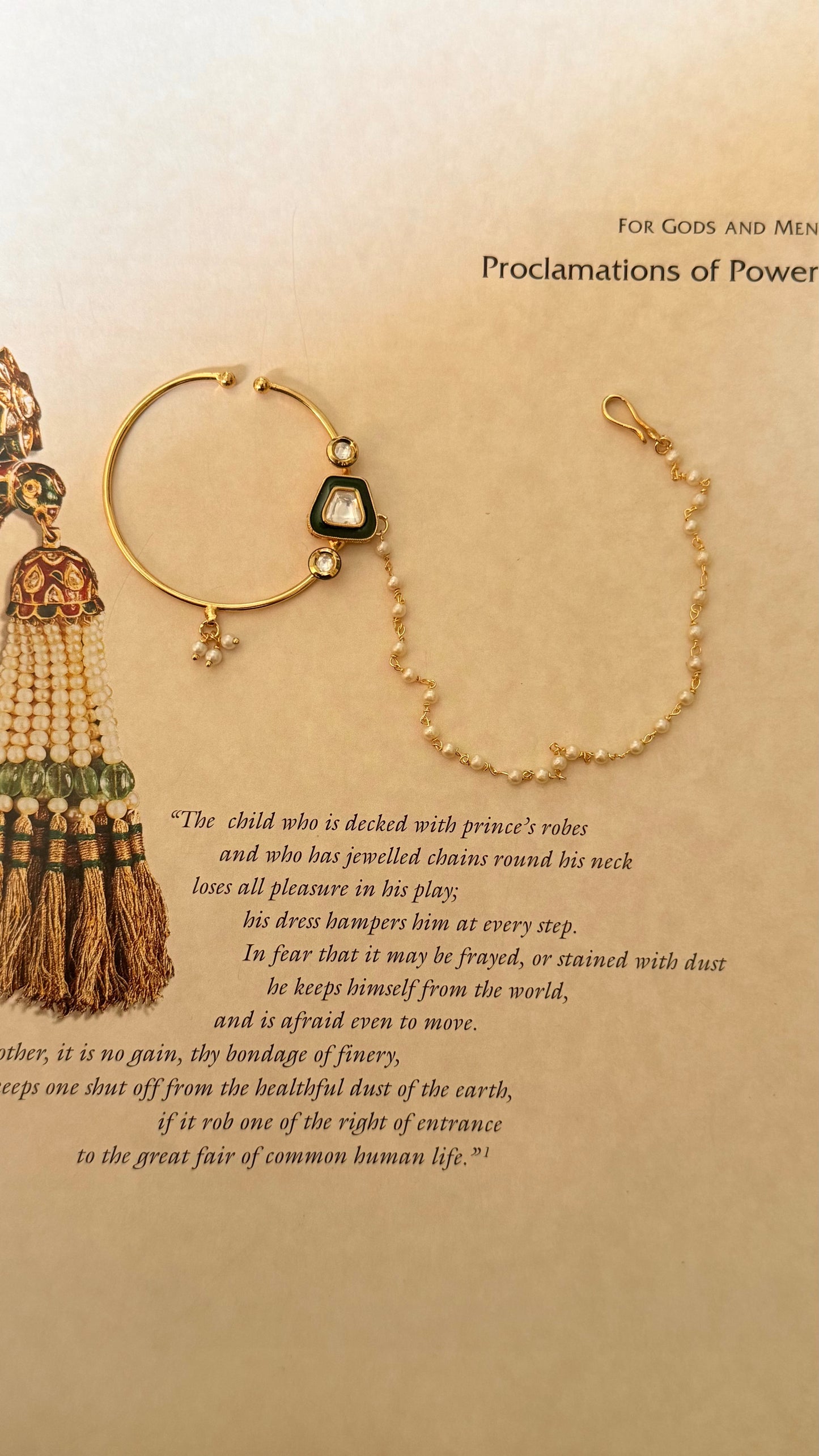 Emerald meenakari moissanite jodha nath