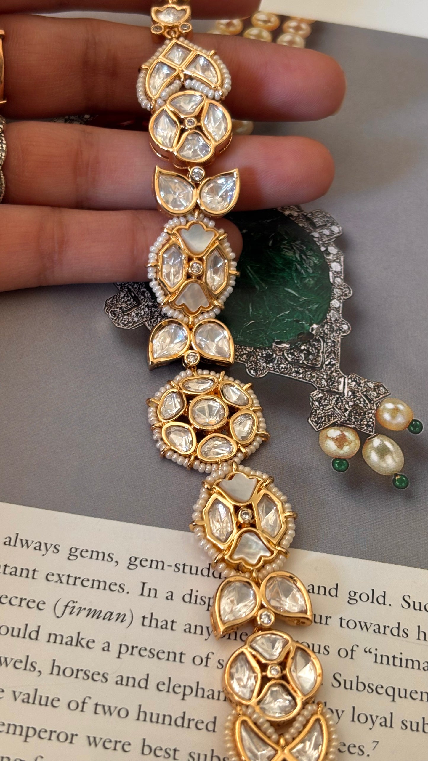 Mother of pearl Kundan Mathapati