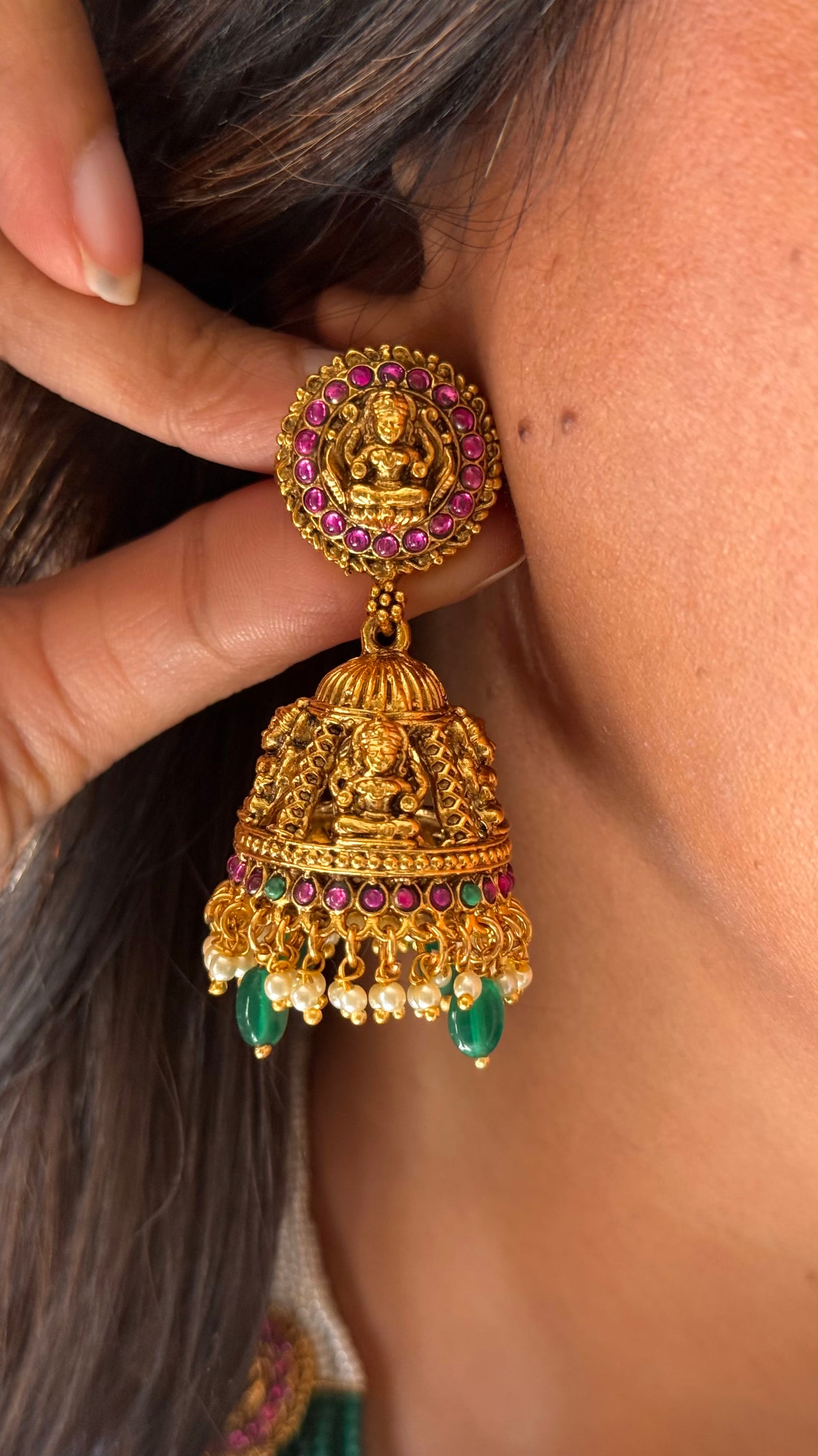 Goddess Laxmi Rani Haar with jhumki