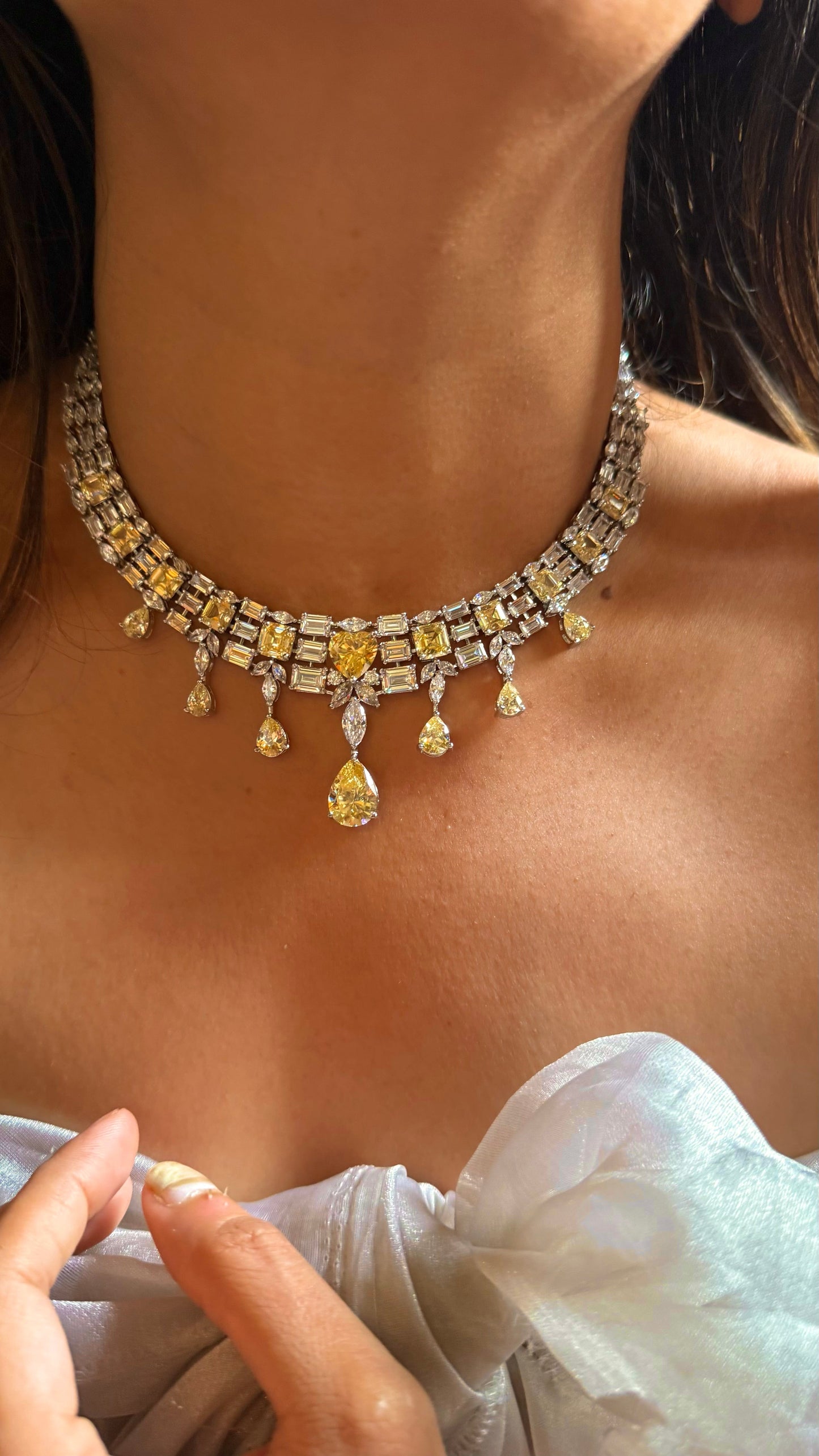 Ruby doublet with Rani pink choker set