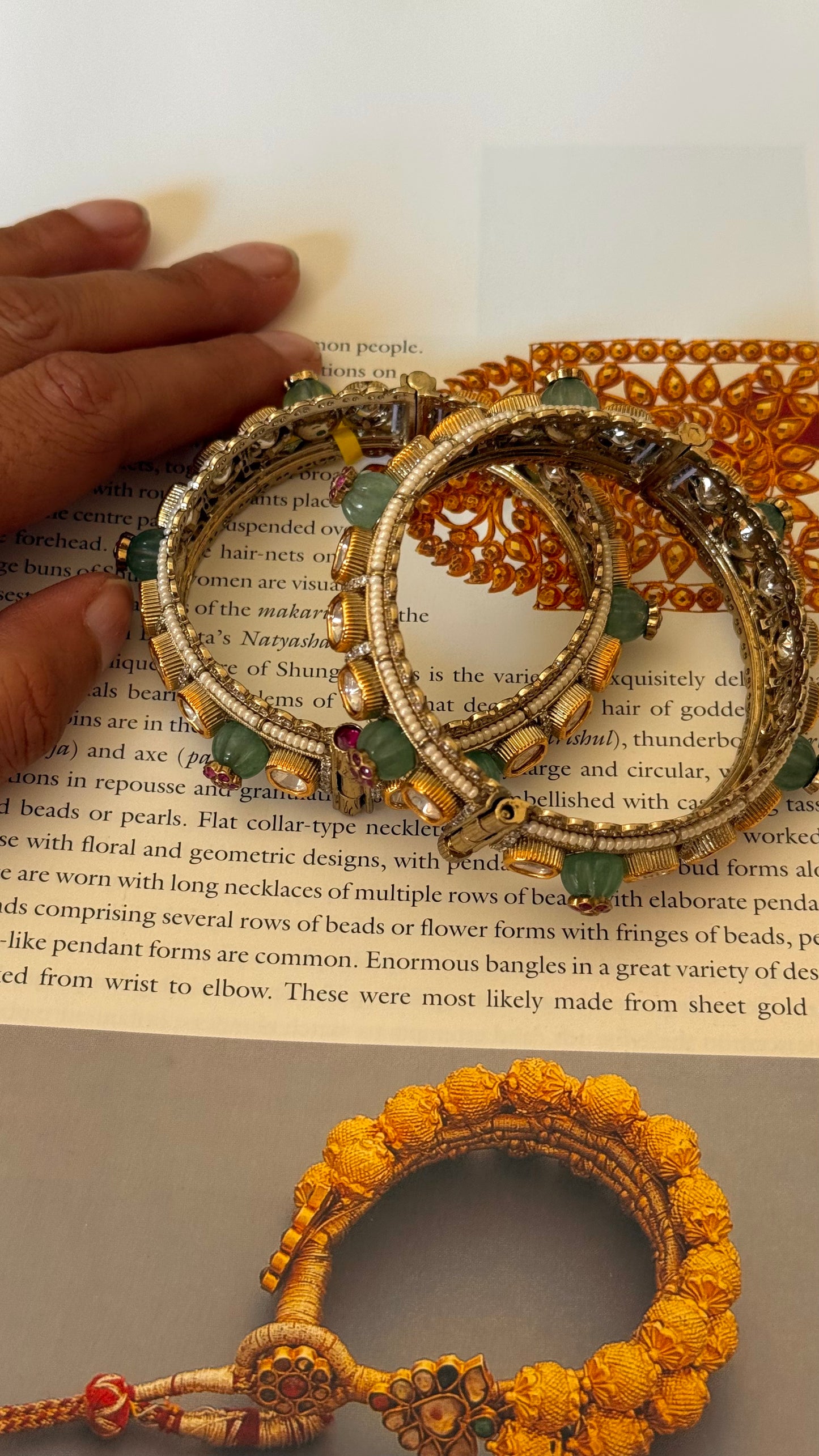 Mint inlay work Victorian bangles