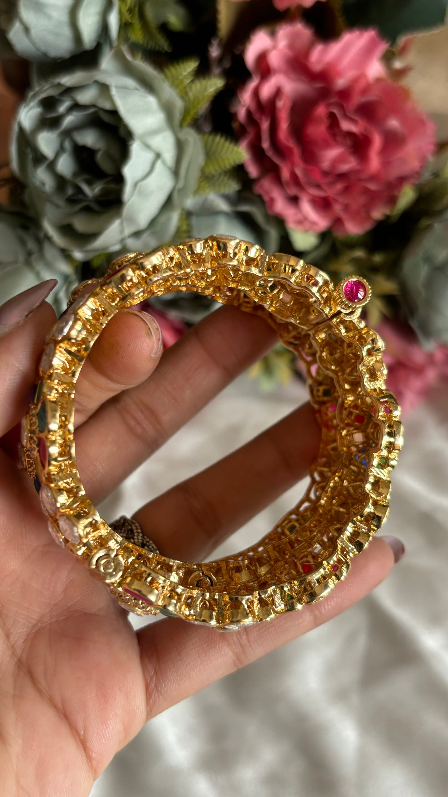 Navratna moissanite bangles