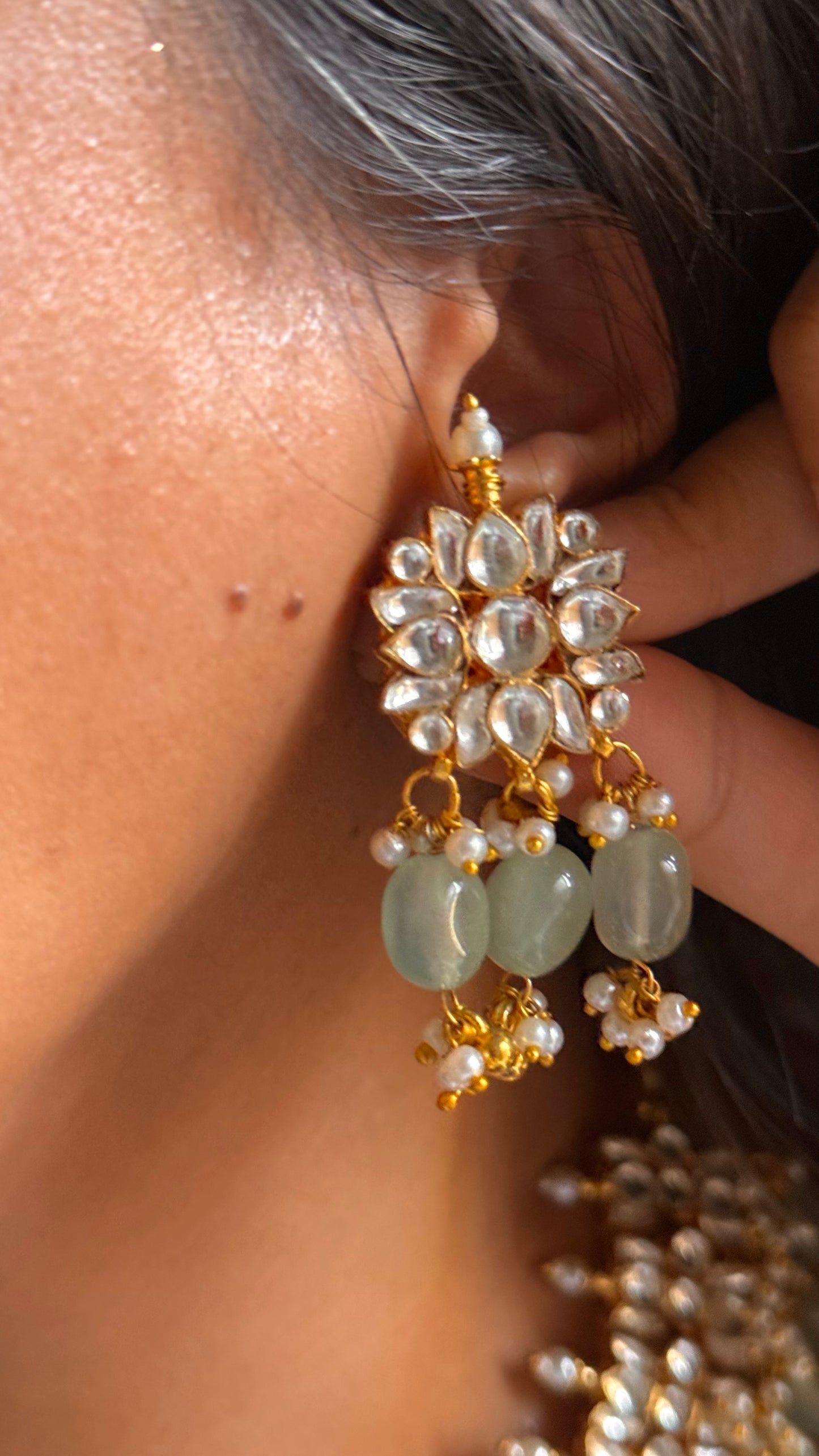Lotus inspired paachi kundan collar Necklace