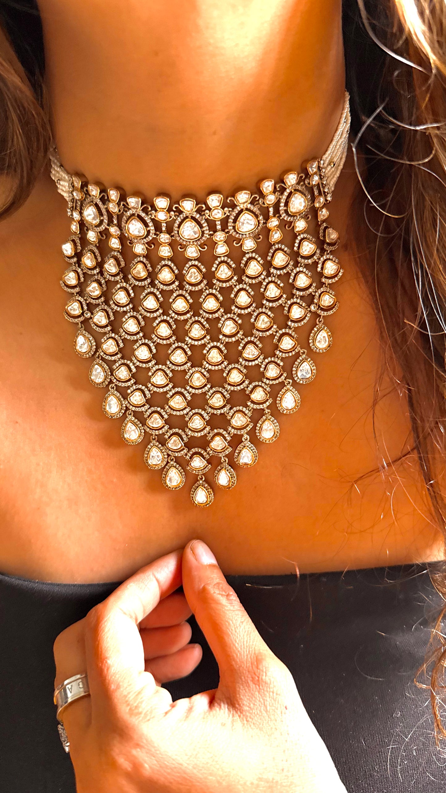 Victorian Polki heritage designer Necklace