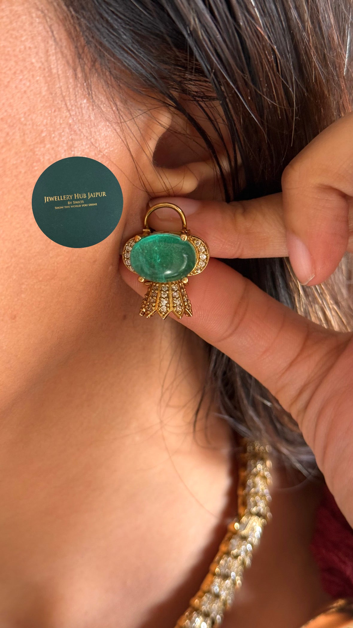 Mint cartier inspired necklace set