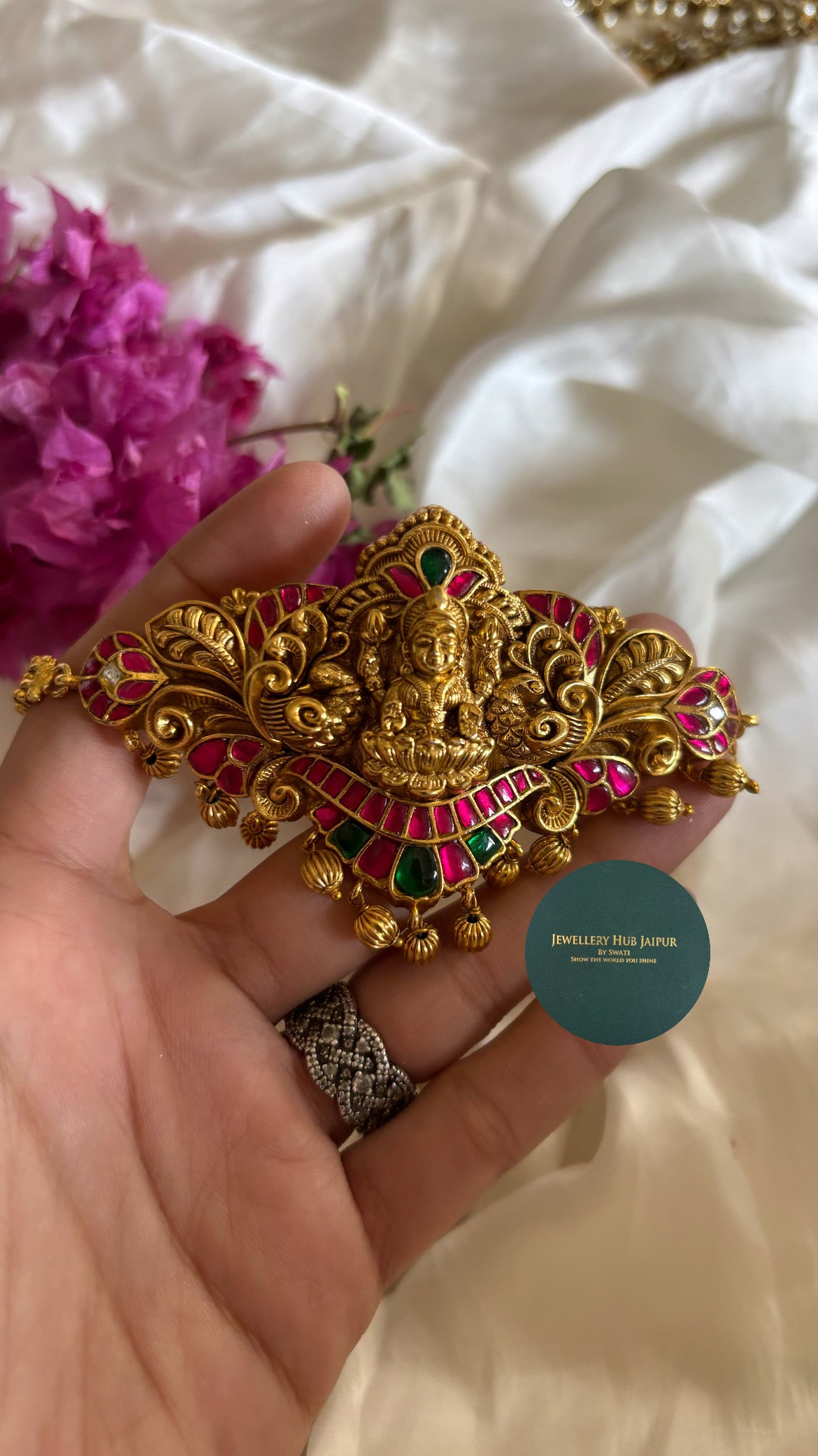Temple jewellery with earrings