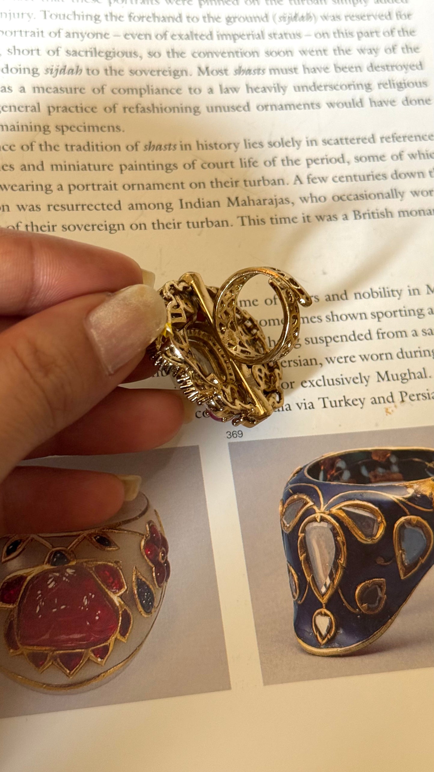 Sabyasachi inspired with cz diamond adjustable ring