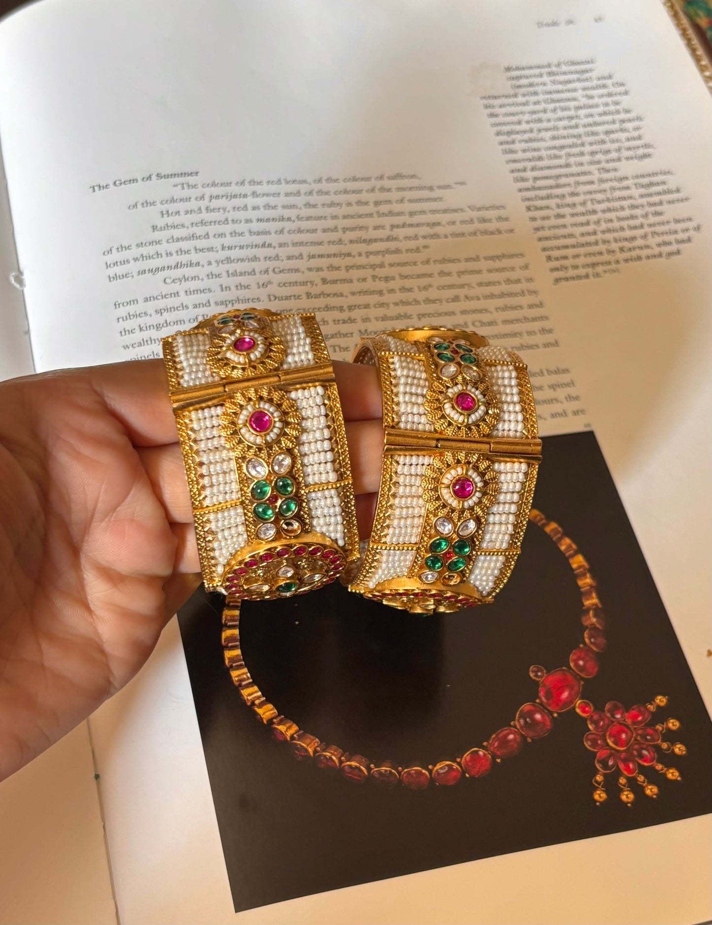 Pearl rajwadi nakashi bangles