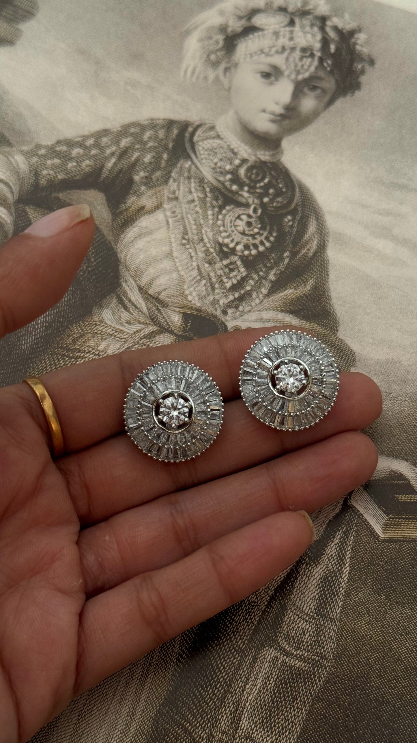 Rhodium silver studs