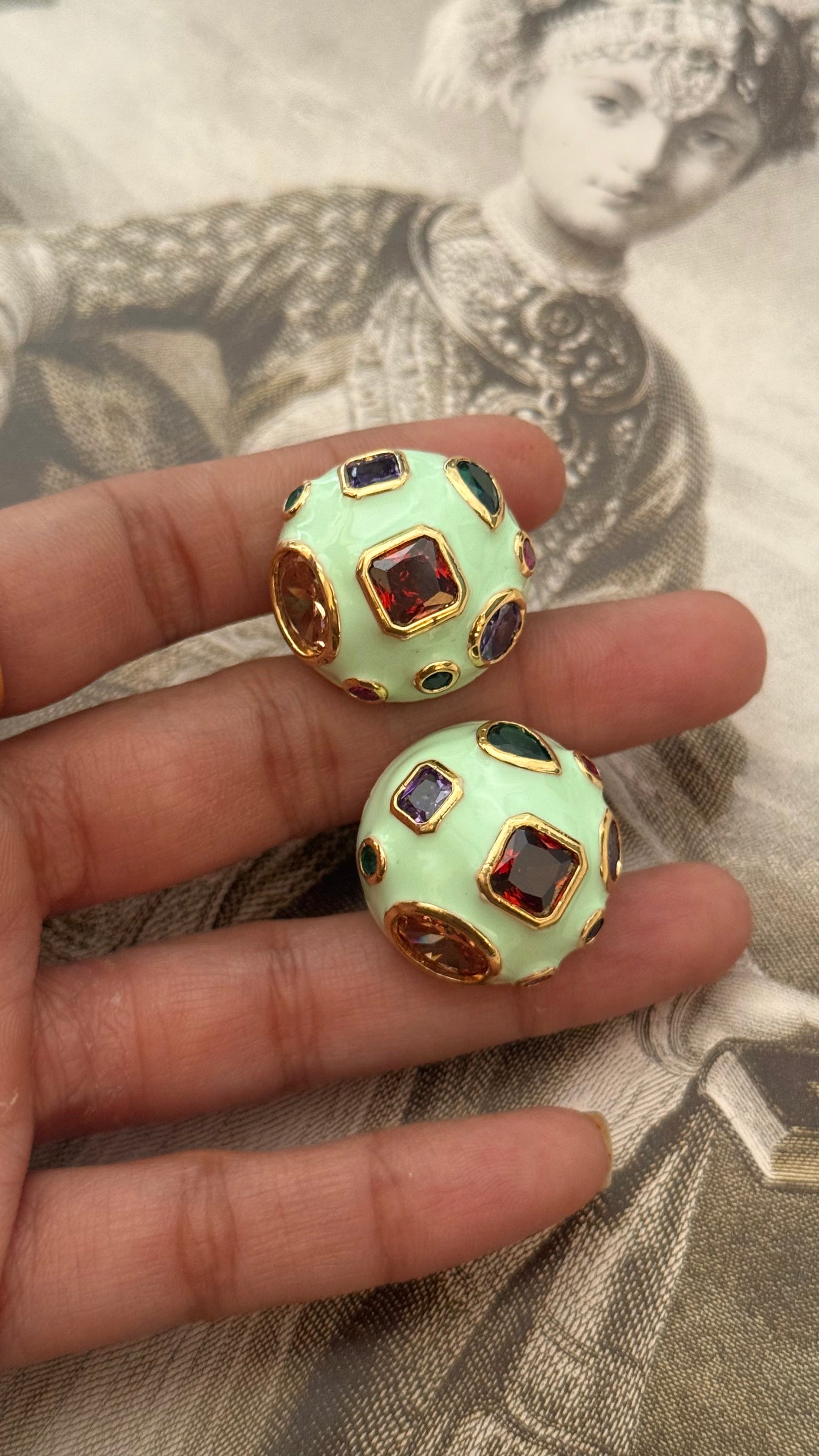 Mint mix designer studs