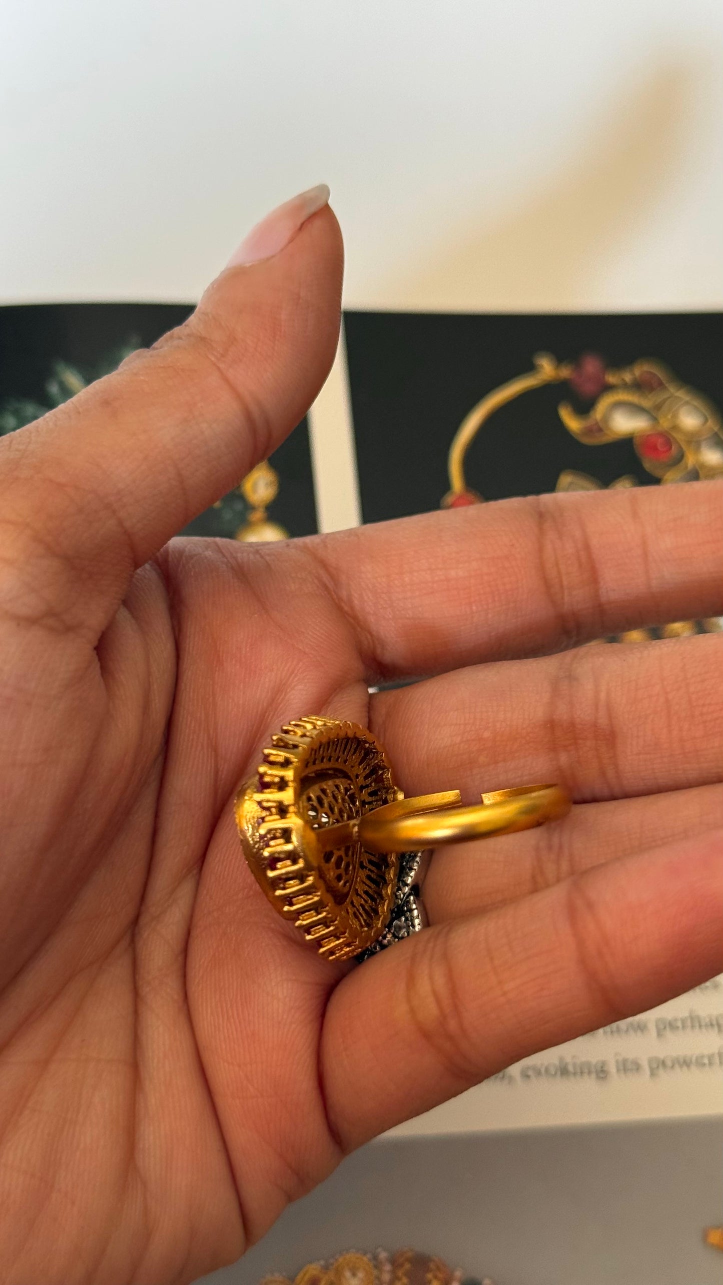 Ruby uncut polki takkar work ring