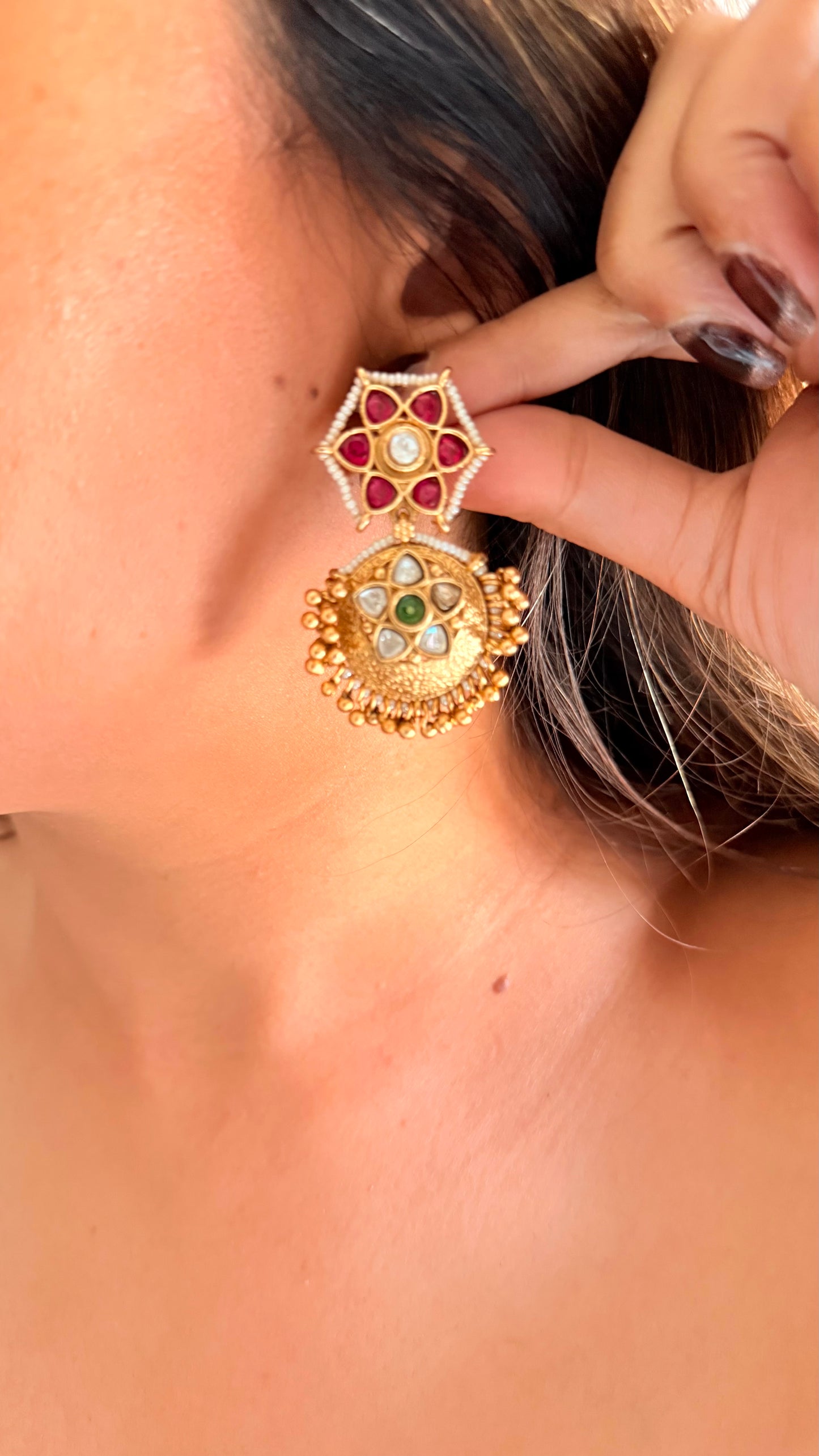 Mint rajwada collar necklace