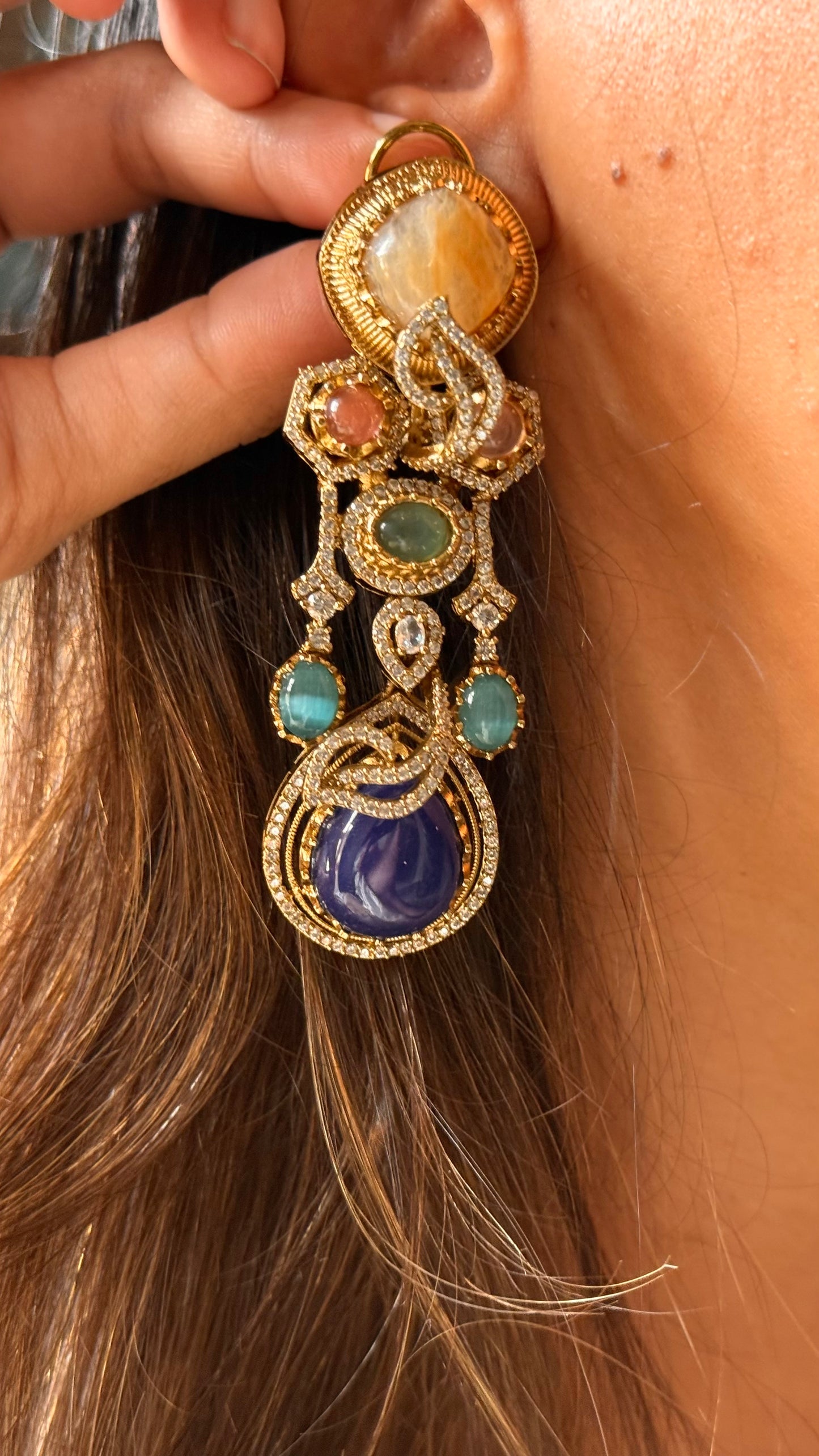 Sabhyasachi inspired
doublet designer cocktail danglers