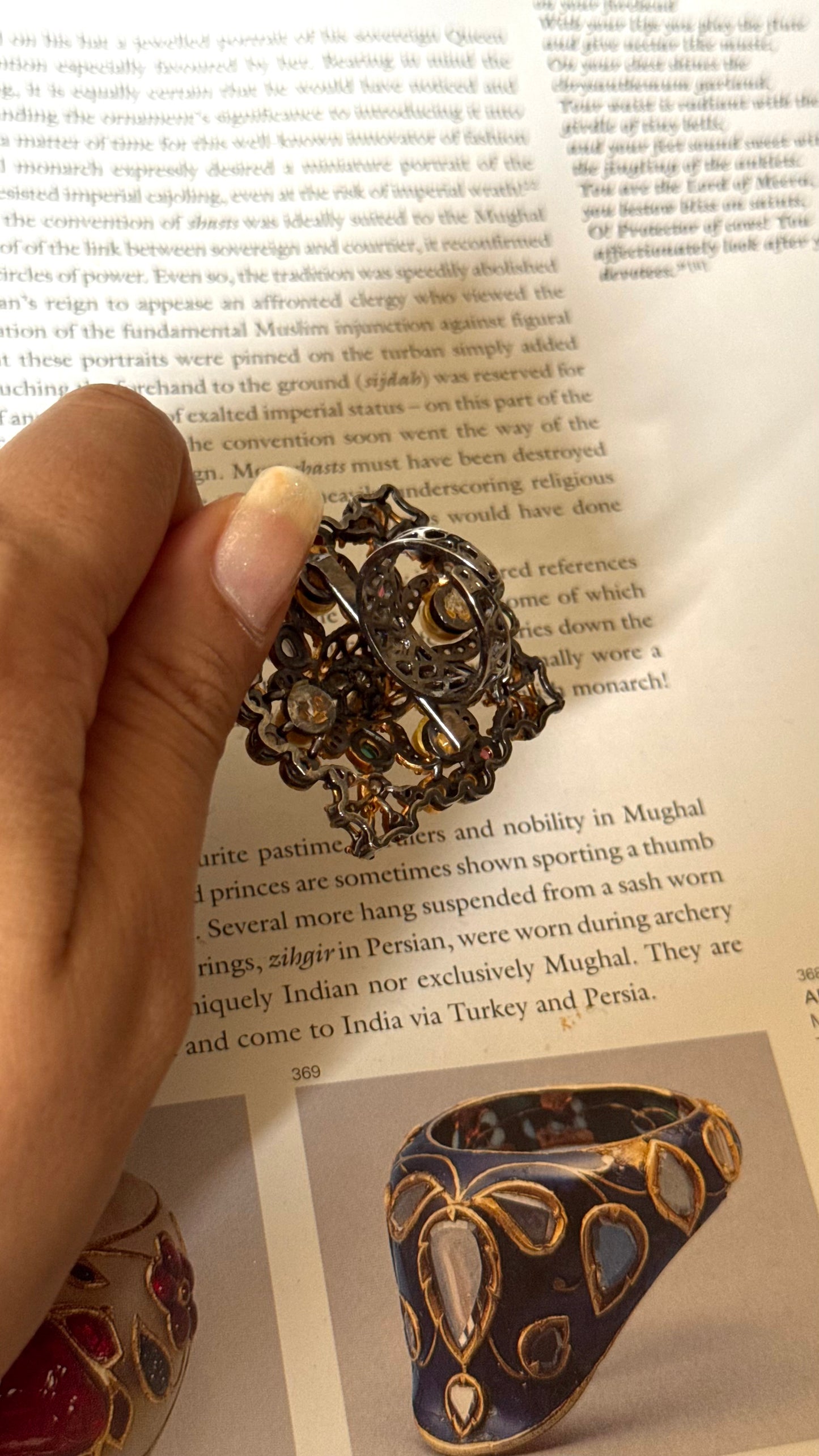 Sabyasachi inspired square shape adjustable ring