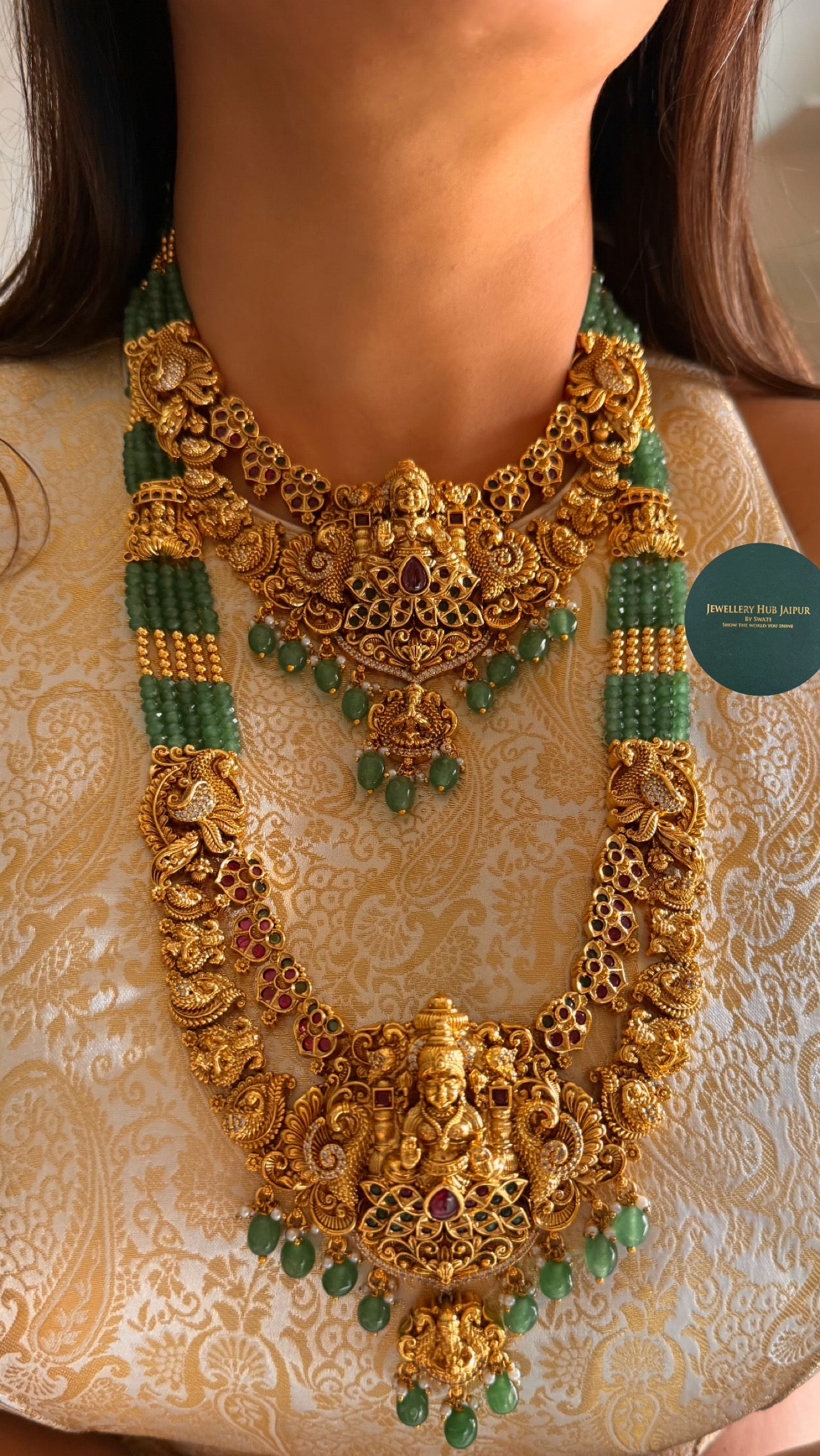 Goddess Laxmi dual necklace combo