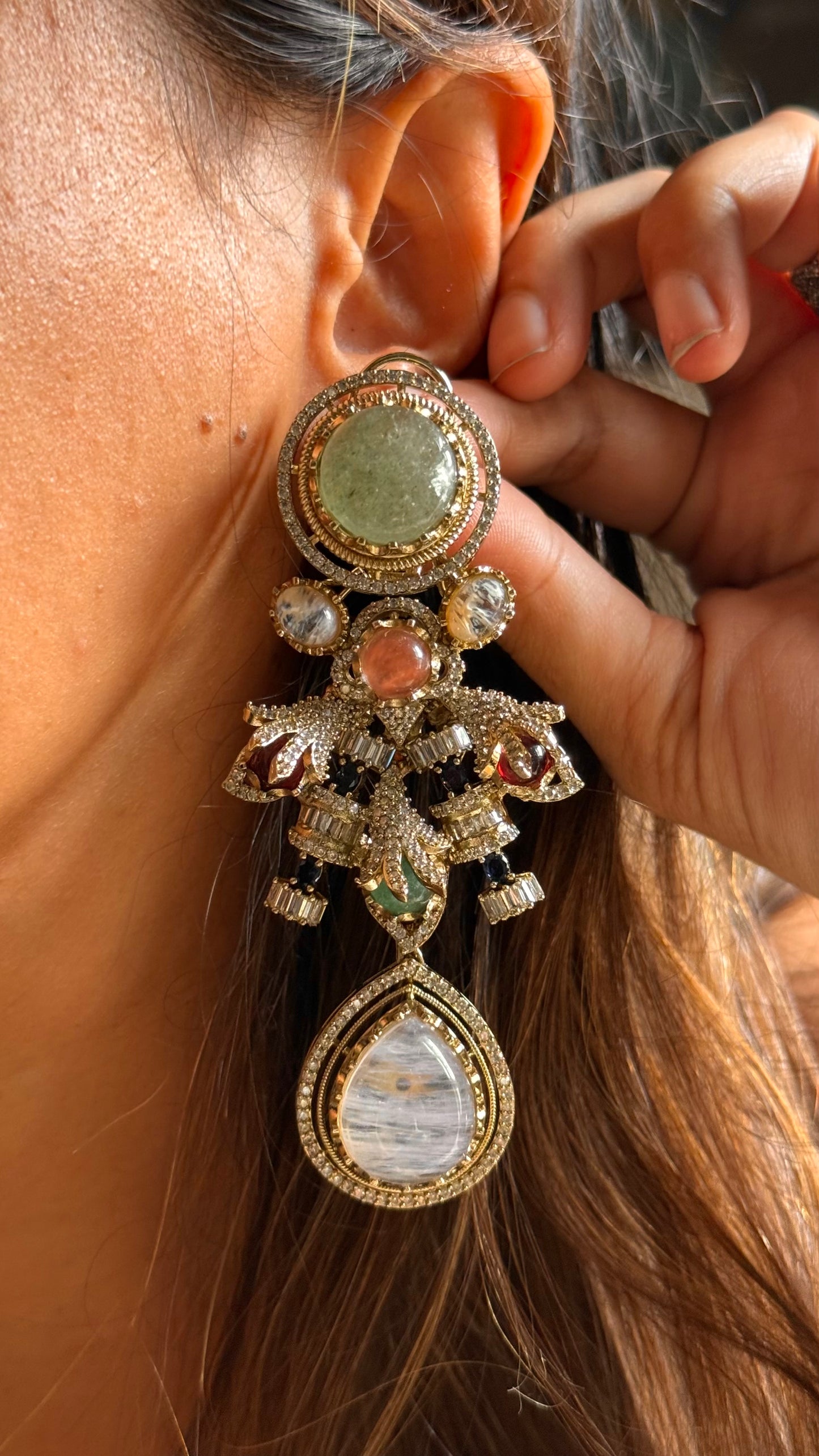 Sabhyasachi inspired
doublet designer cocktail danglers