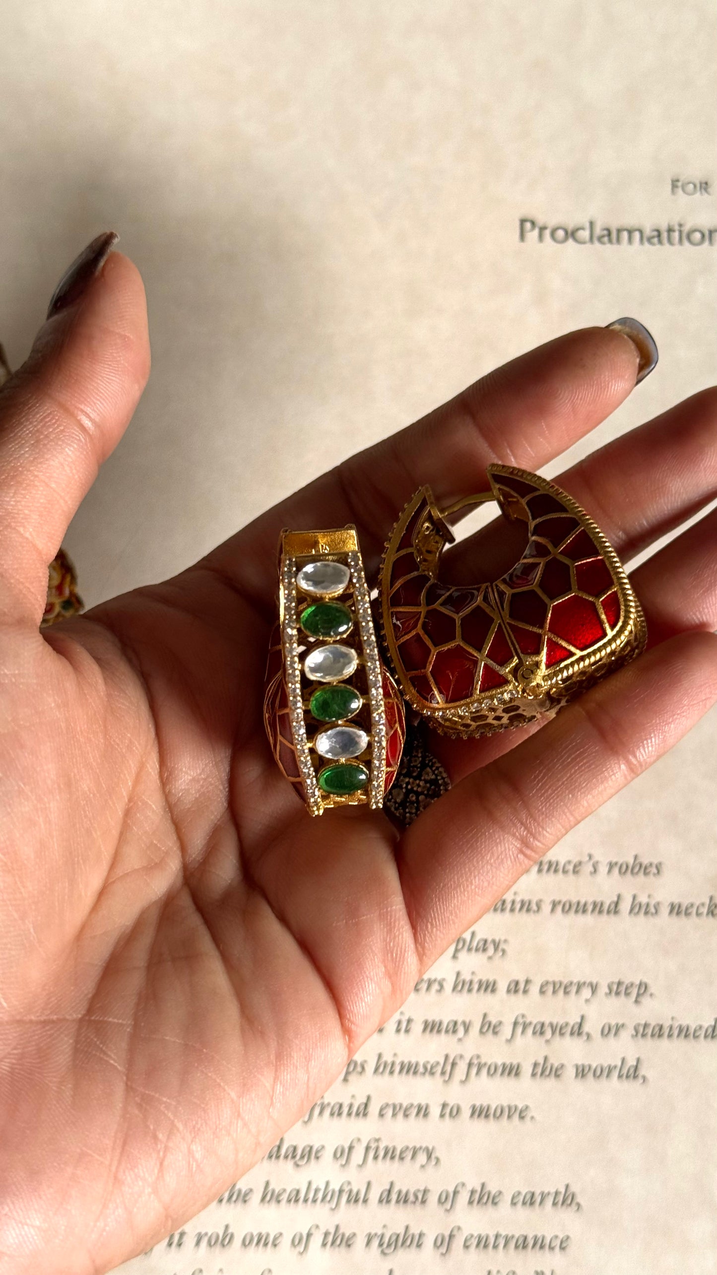 Ruby katdana with emerald designer Baaliyan