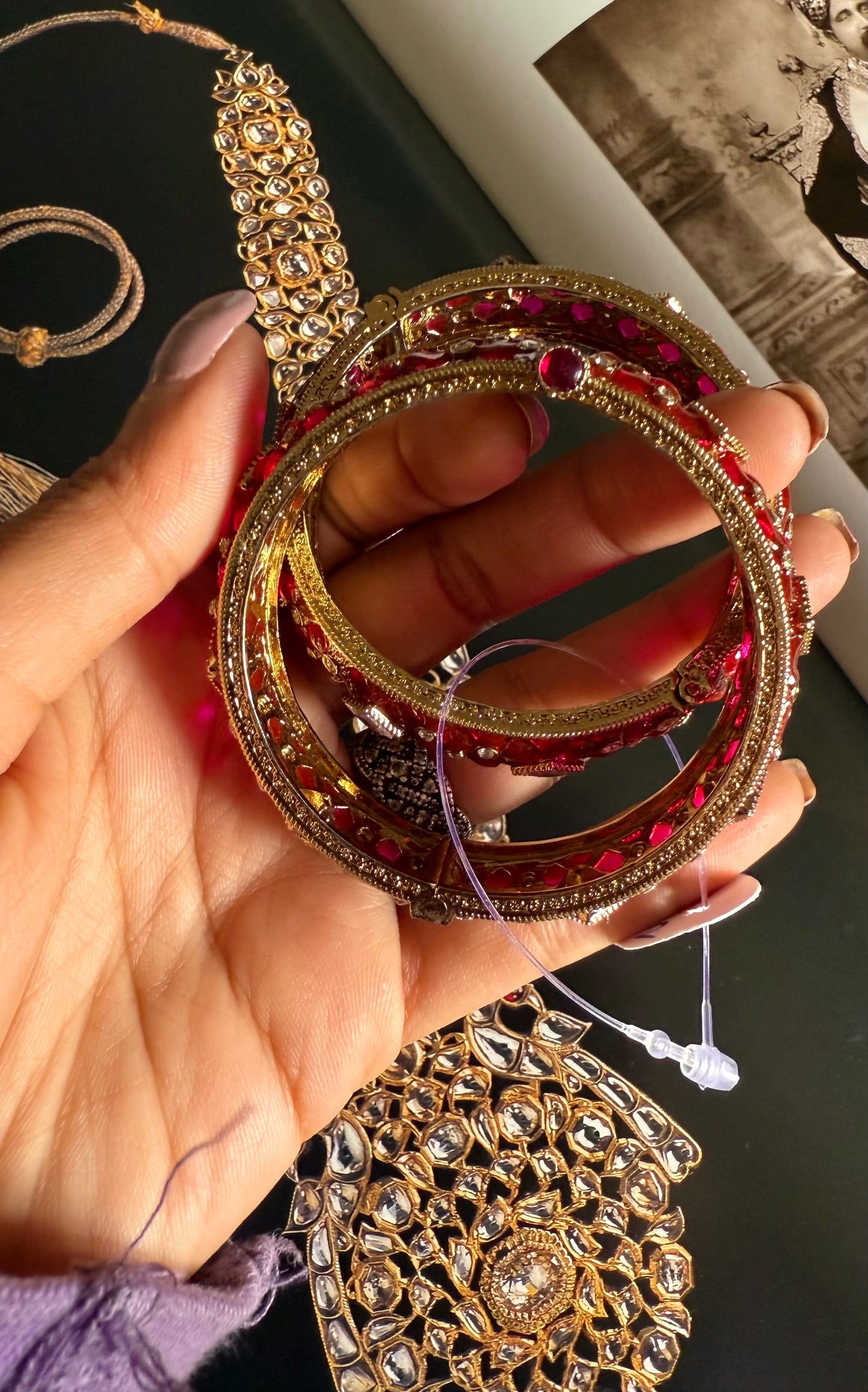 Rani Pink kat dana moissanite openable bangle