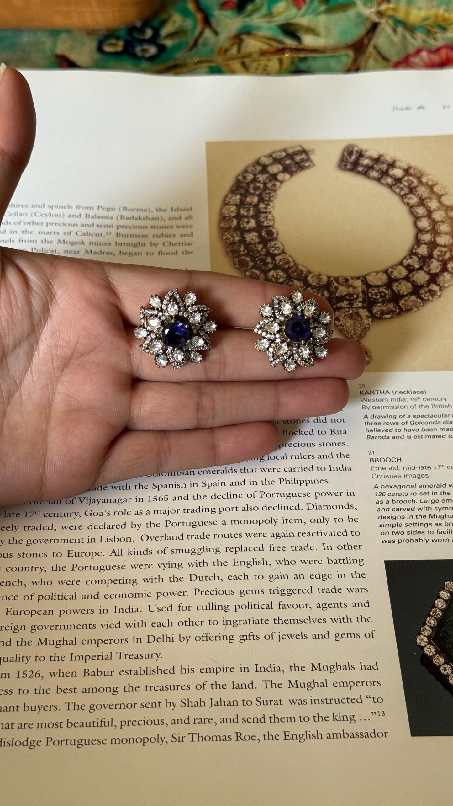 Tanzanite victorian studs