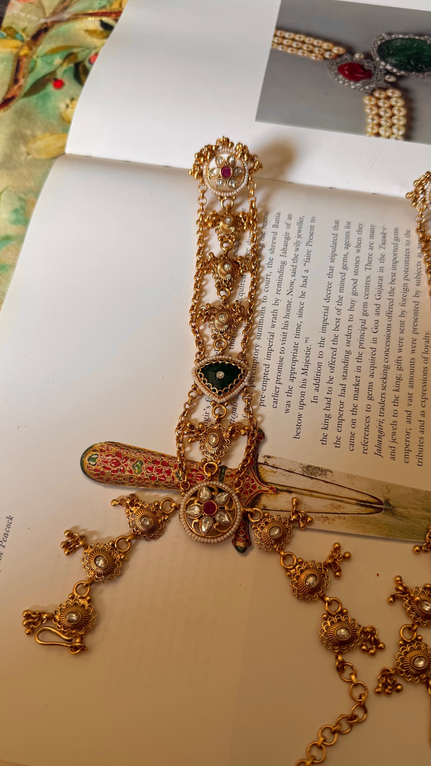 Ruby polki ring emerald rajwada hathphool