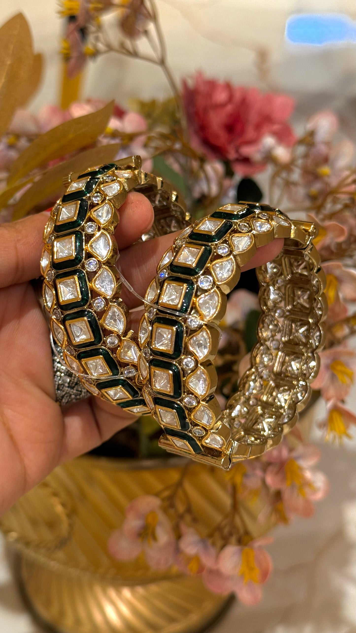 Emerald Menakari Victorian bangles
