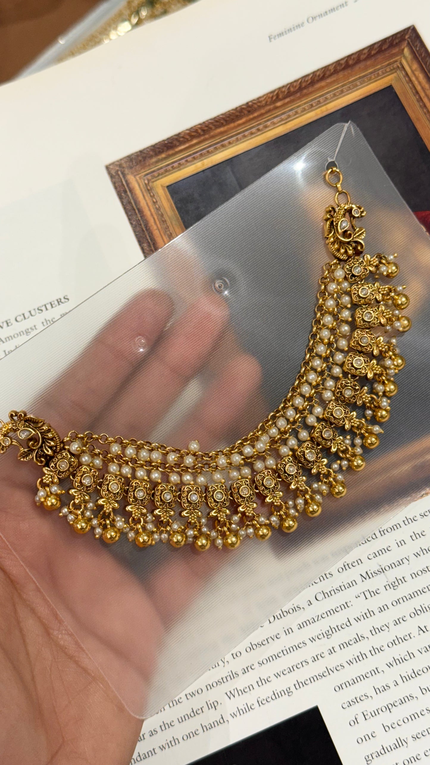 Gold Rajwada Nakshi Earchain