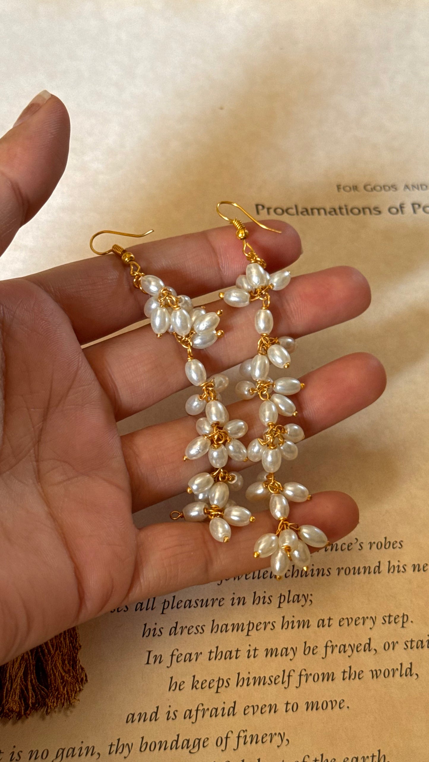 rice drop pearl hangings