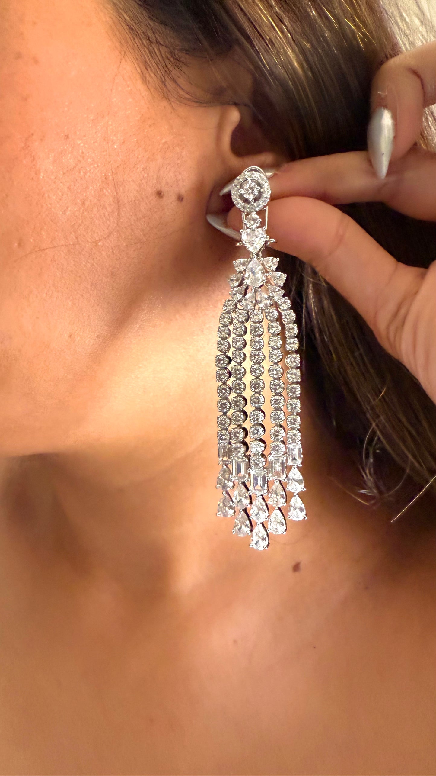 Diamond cocktail earrings