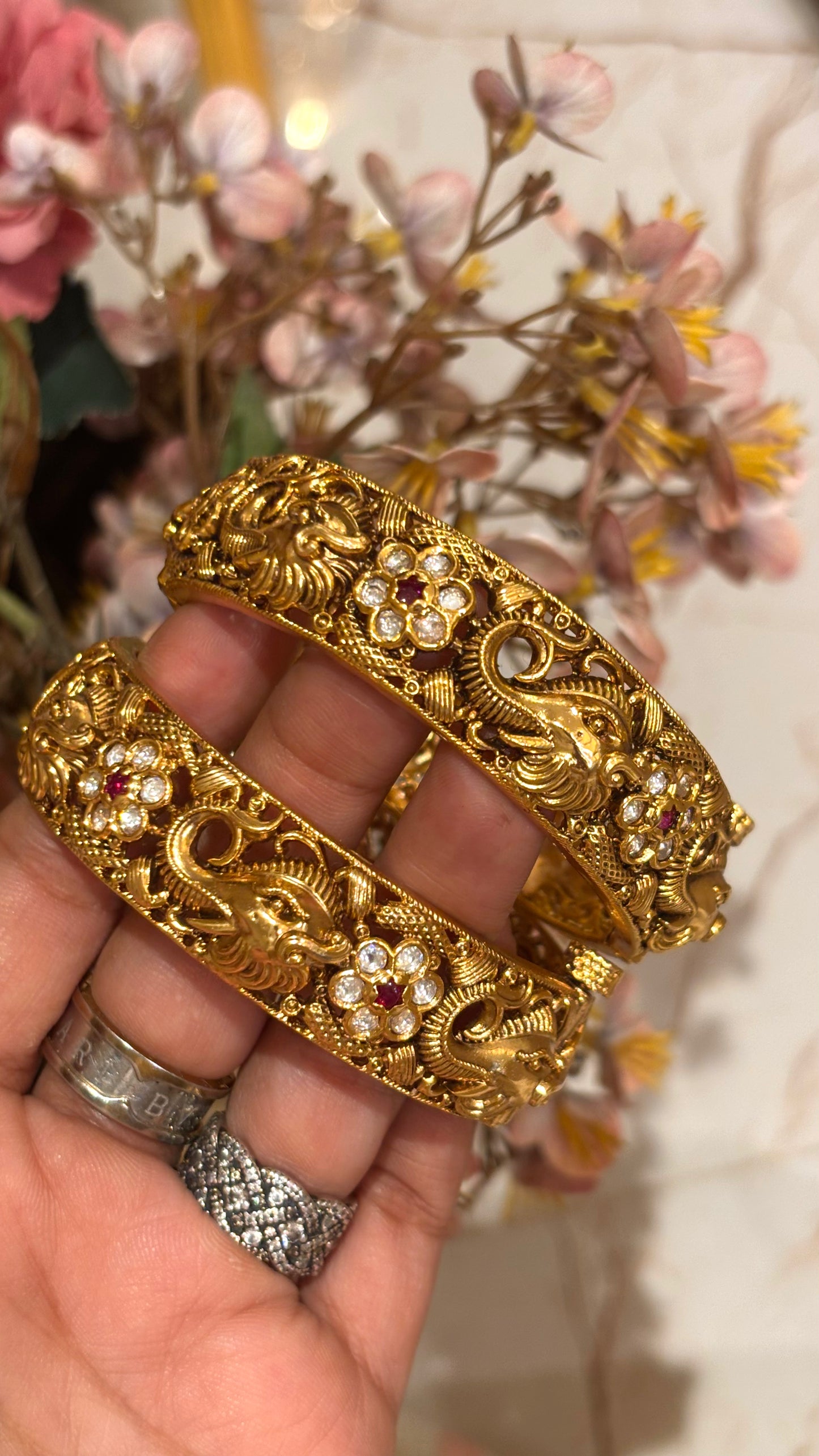 Gajanand inspired floral nakshi bangles