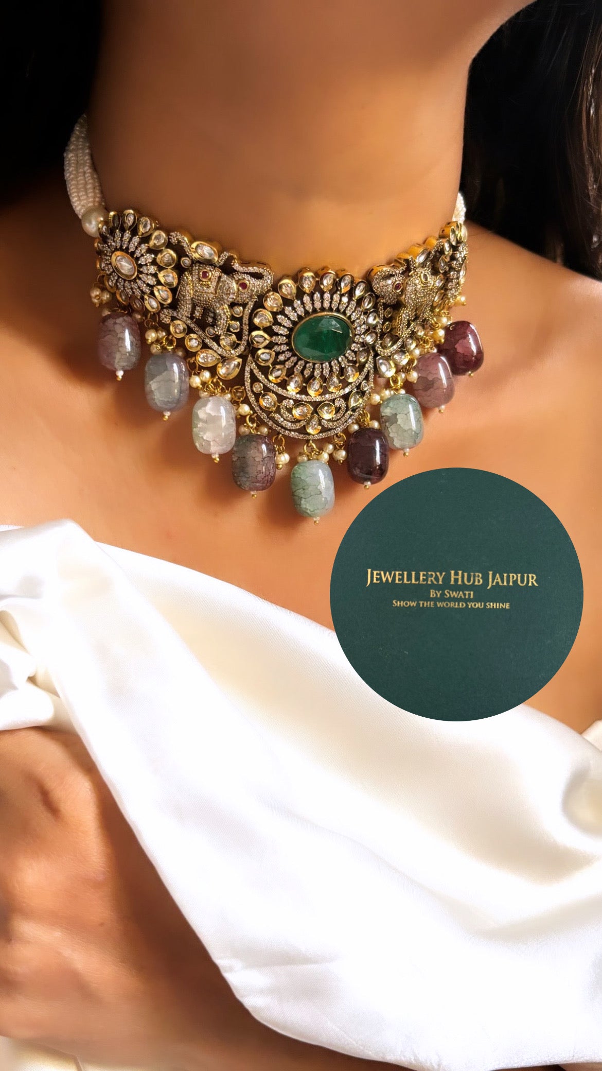 Emerald Gajanand choker