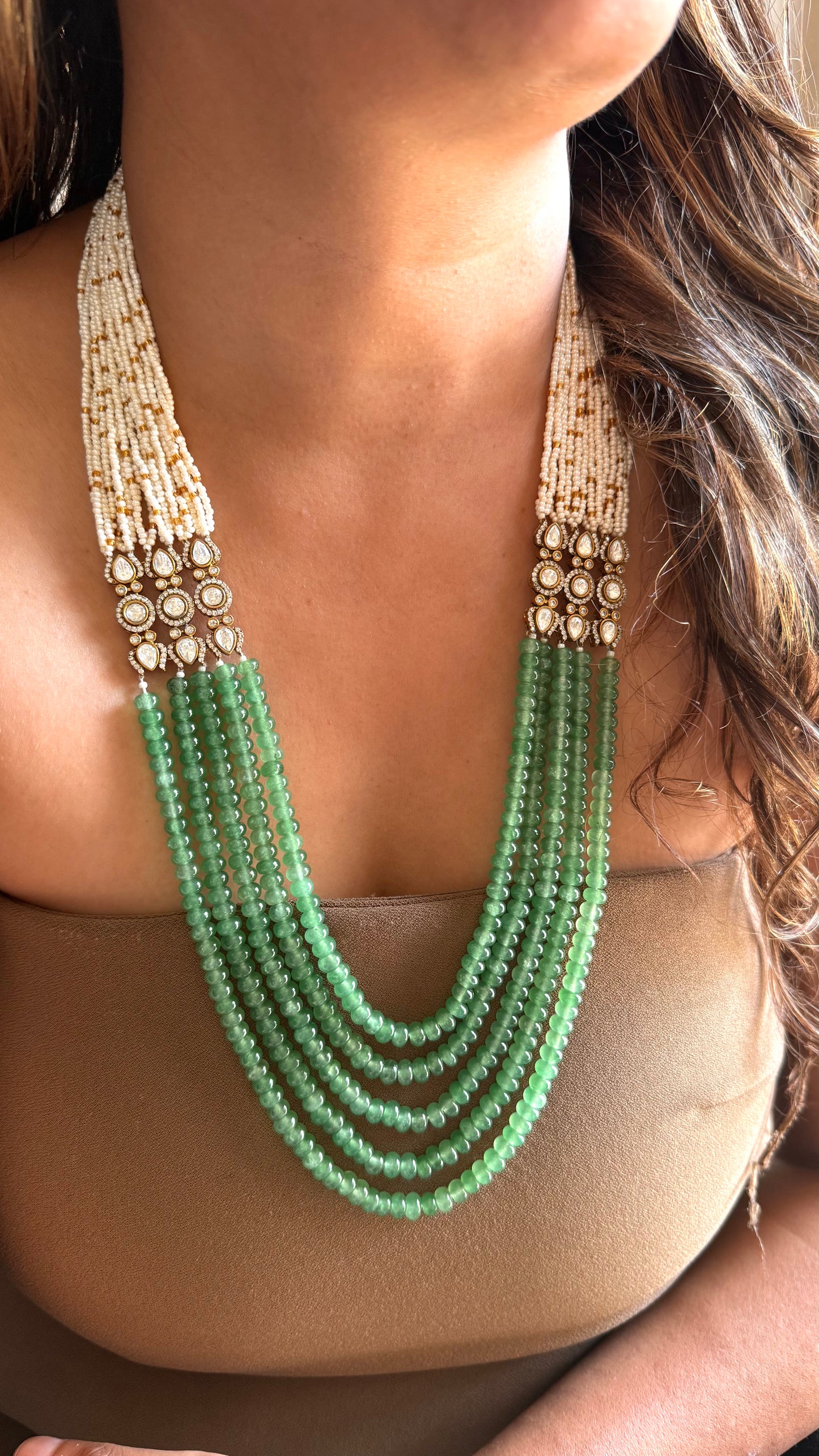 Mint & Pearl victorian Necklace