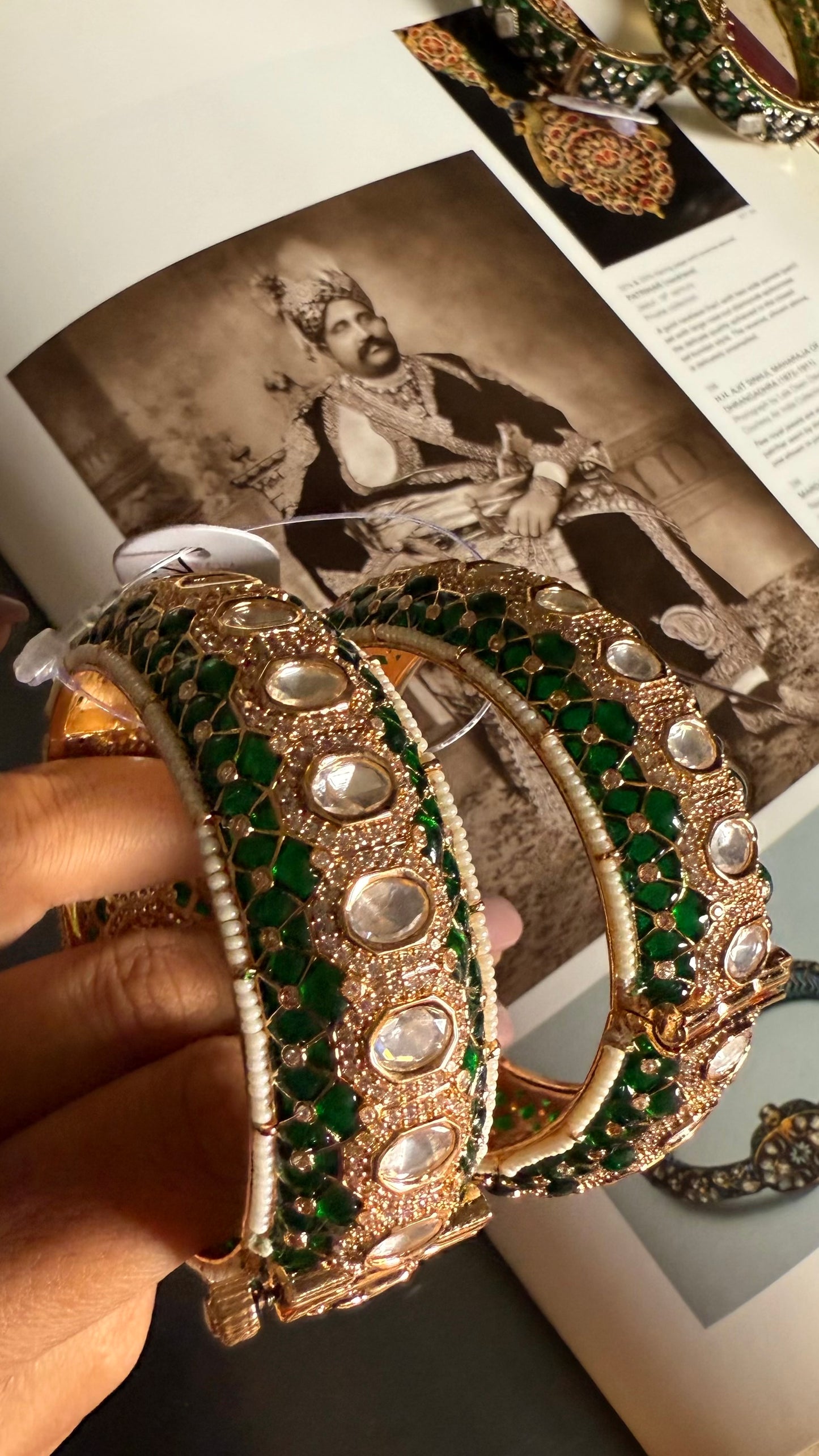 Emerald kat dana moissanite openable bangle