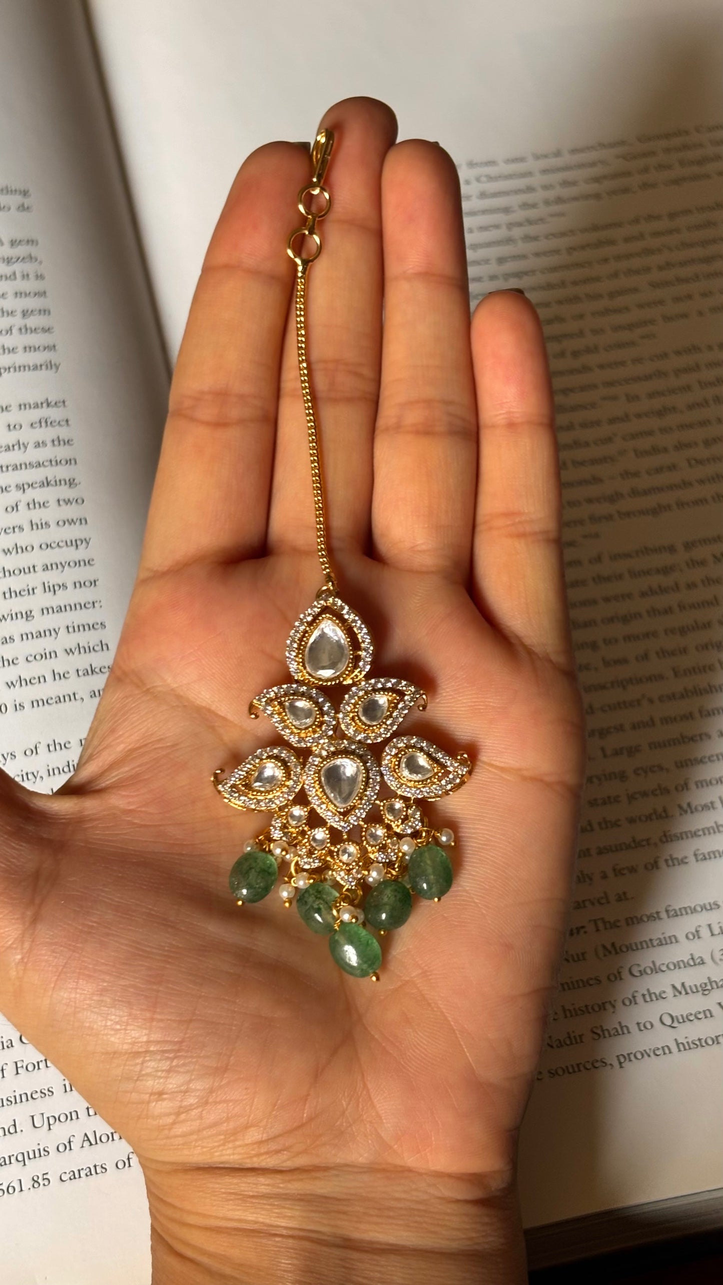 Real moissanite designer Maangtika