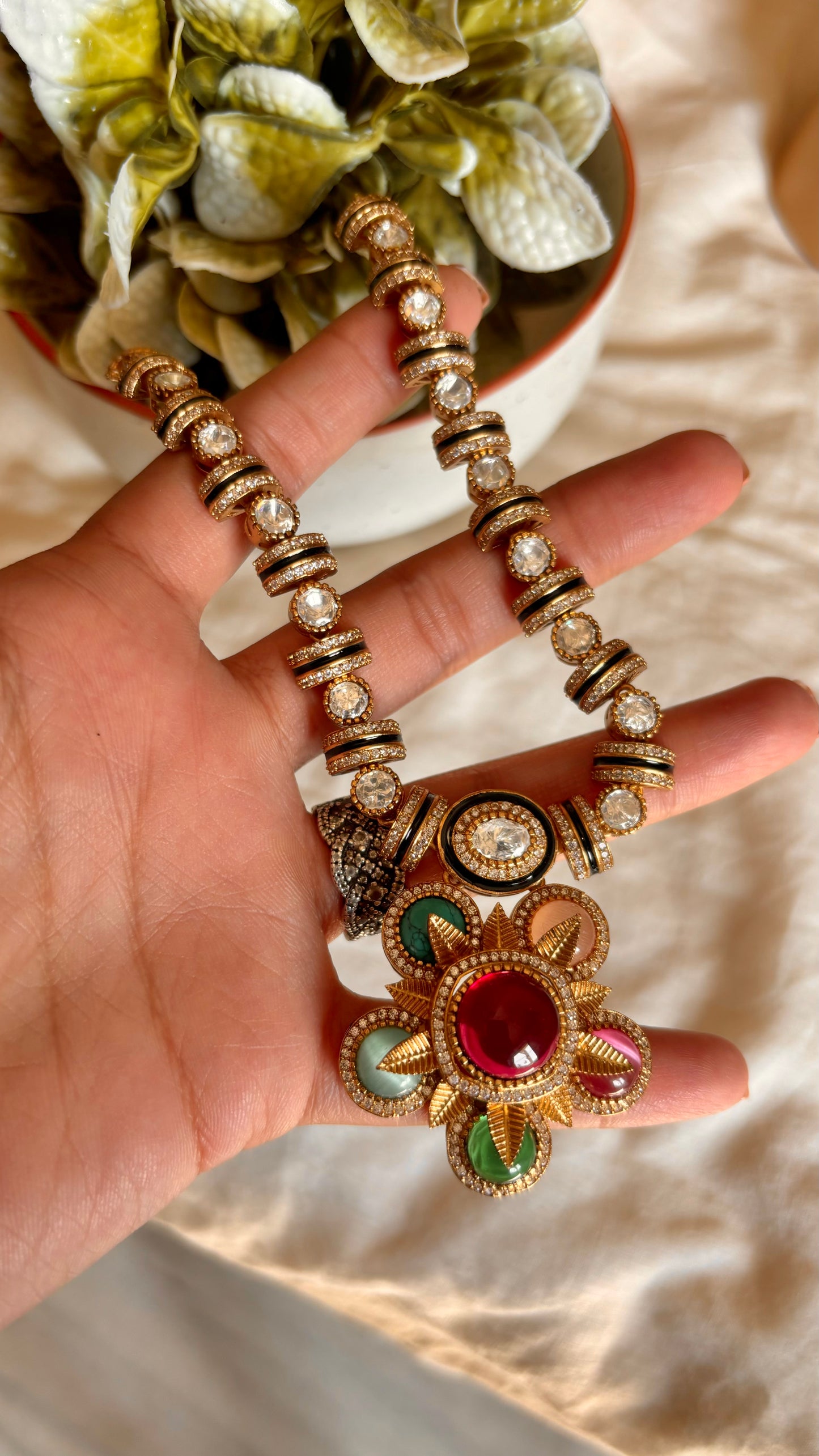 Garima Sabhyasachi inspired designer multicoloured necklace