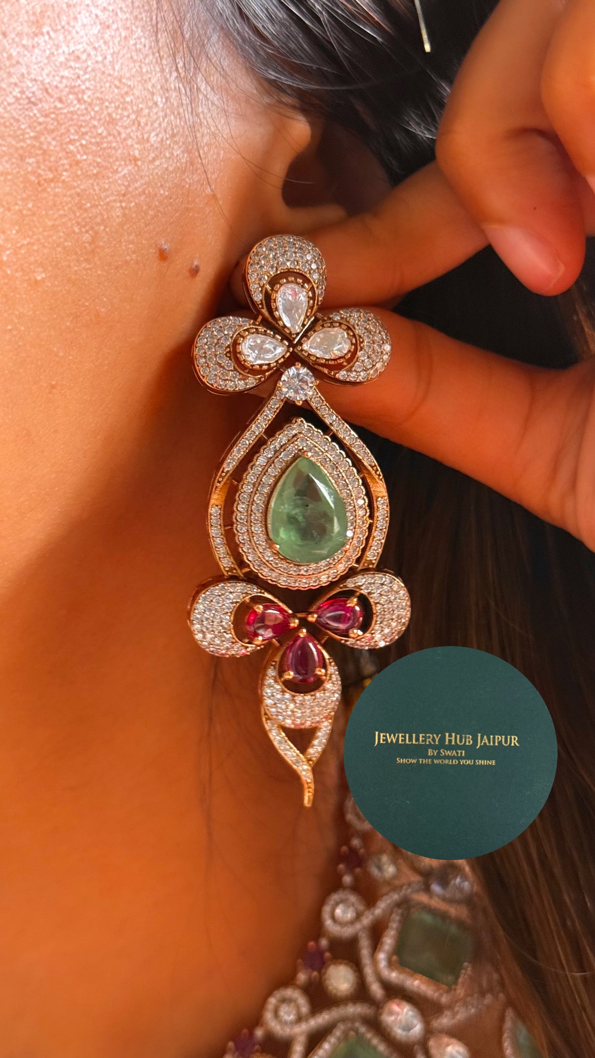 Sunita Shekhawat inspired mint collar necklace