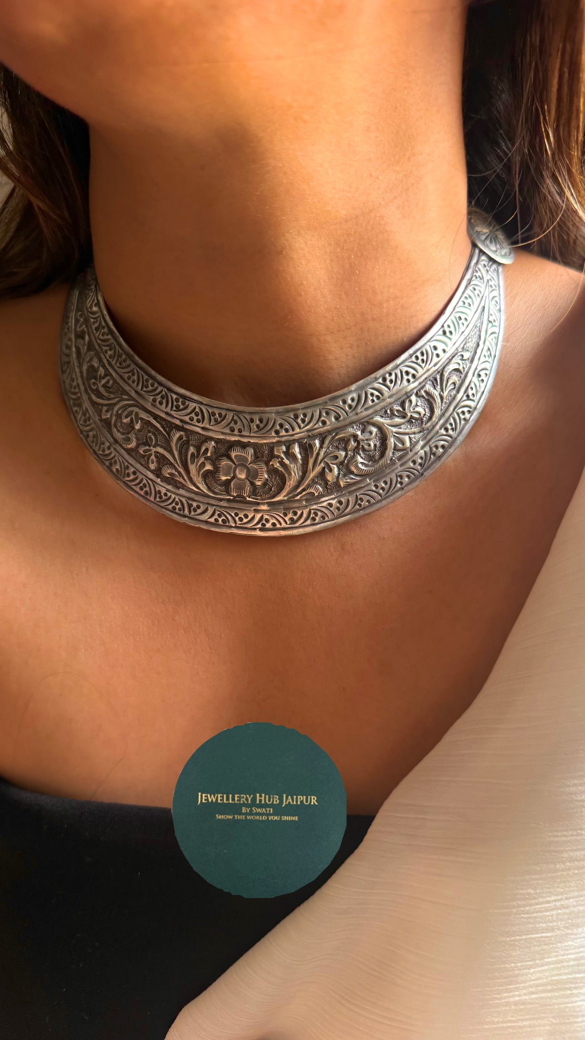 Vintage Tribal Engraved Choker