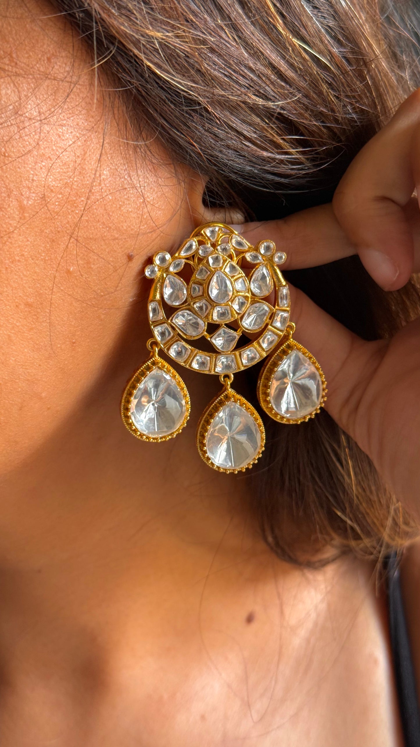 Moissanite danglers
