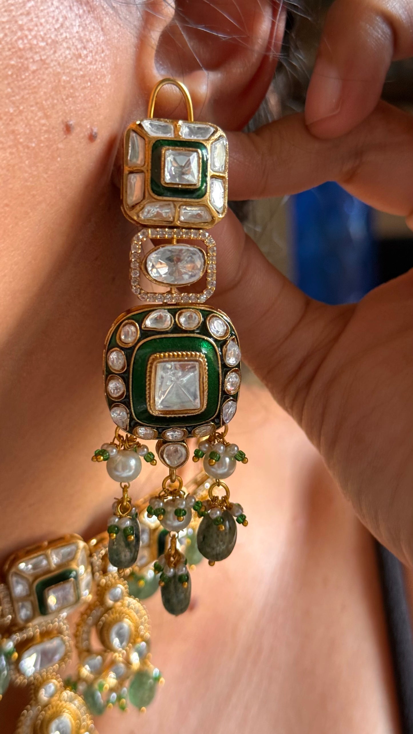 Gaj nakashi on meenakri Necklace