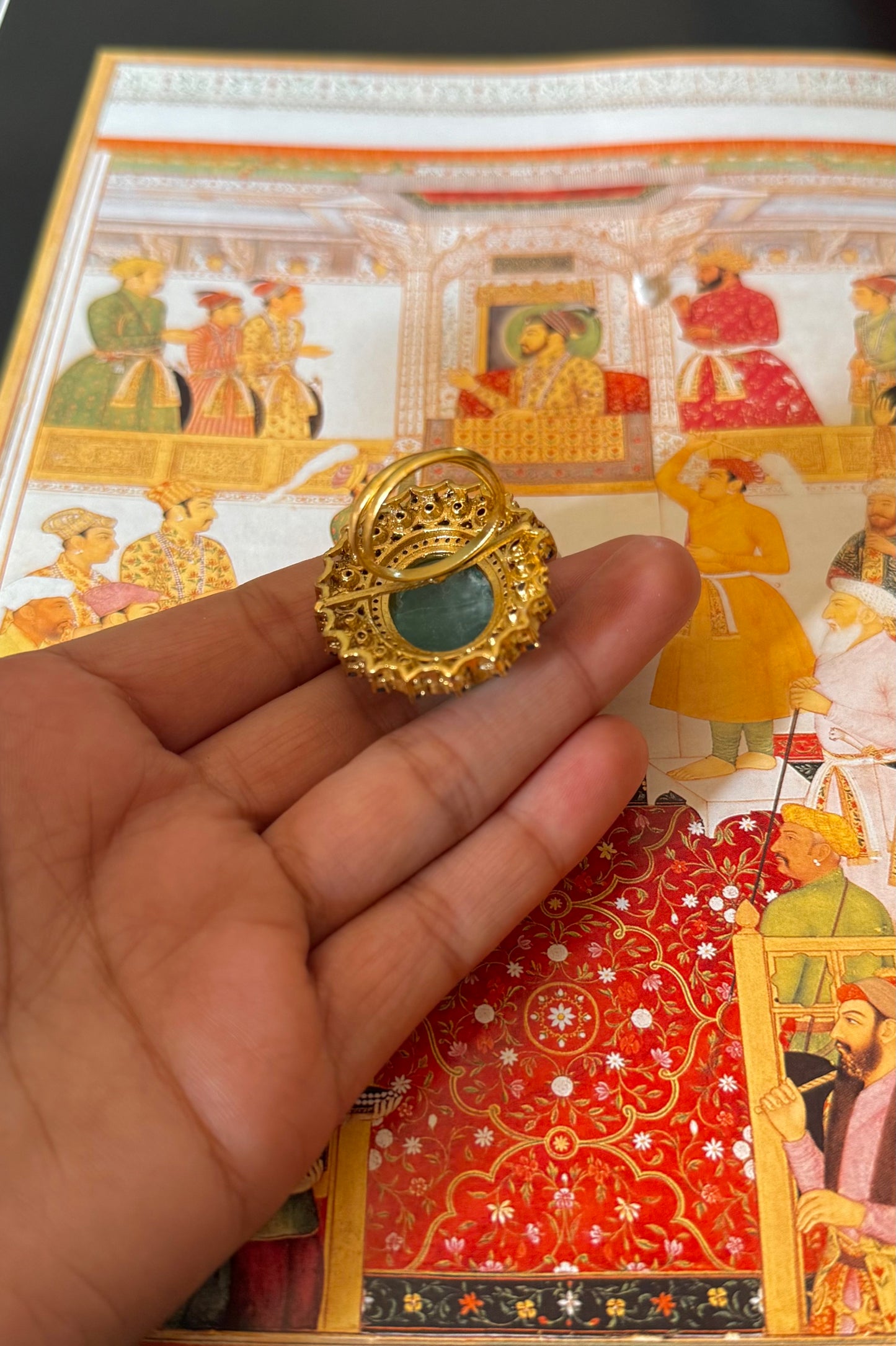 Mint Ruby adjustable ring