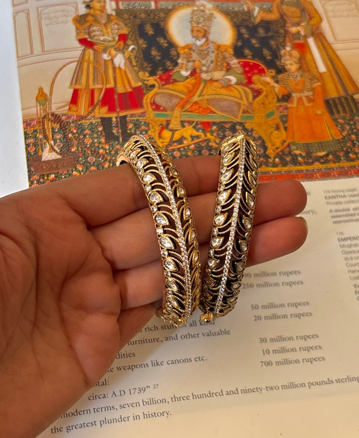 Heritage victorian moissanite bangles